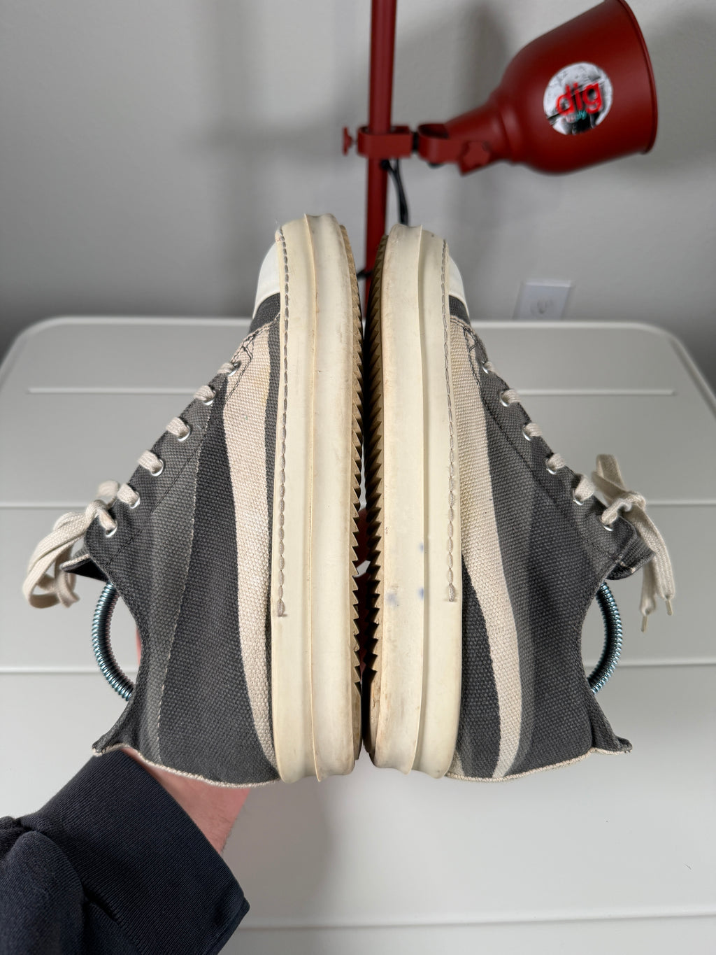 Rick Owens SS14 Drkshdw Abstract Geo Camo Ramone Low 41/8