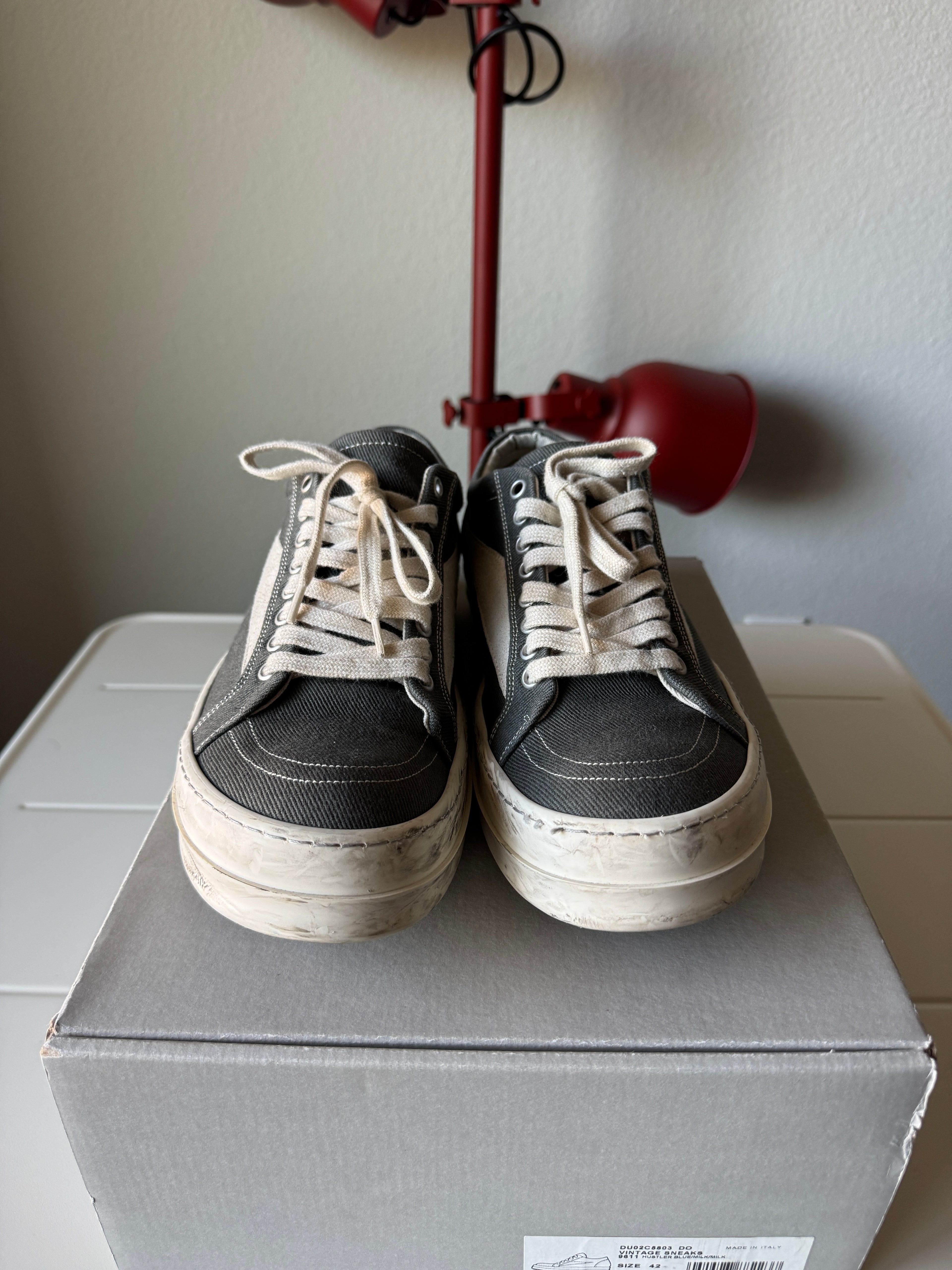 Rick Owens Black Vans Vintage Sneakers 42/9