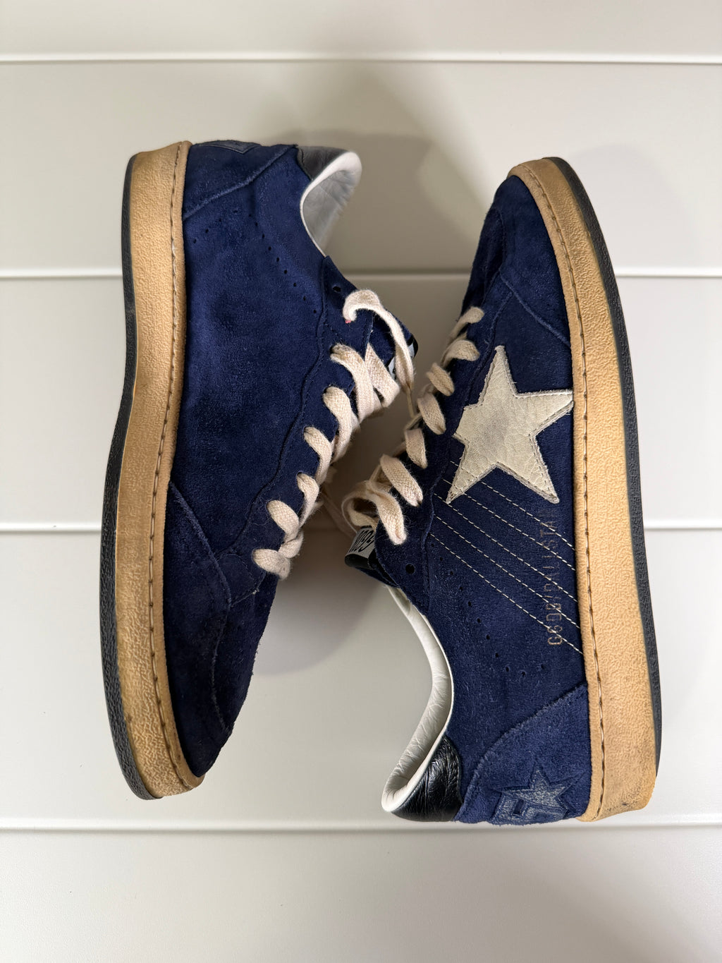 Golden Goose Navy Blue Suede Ballstars 41/8