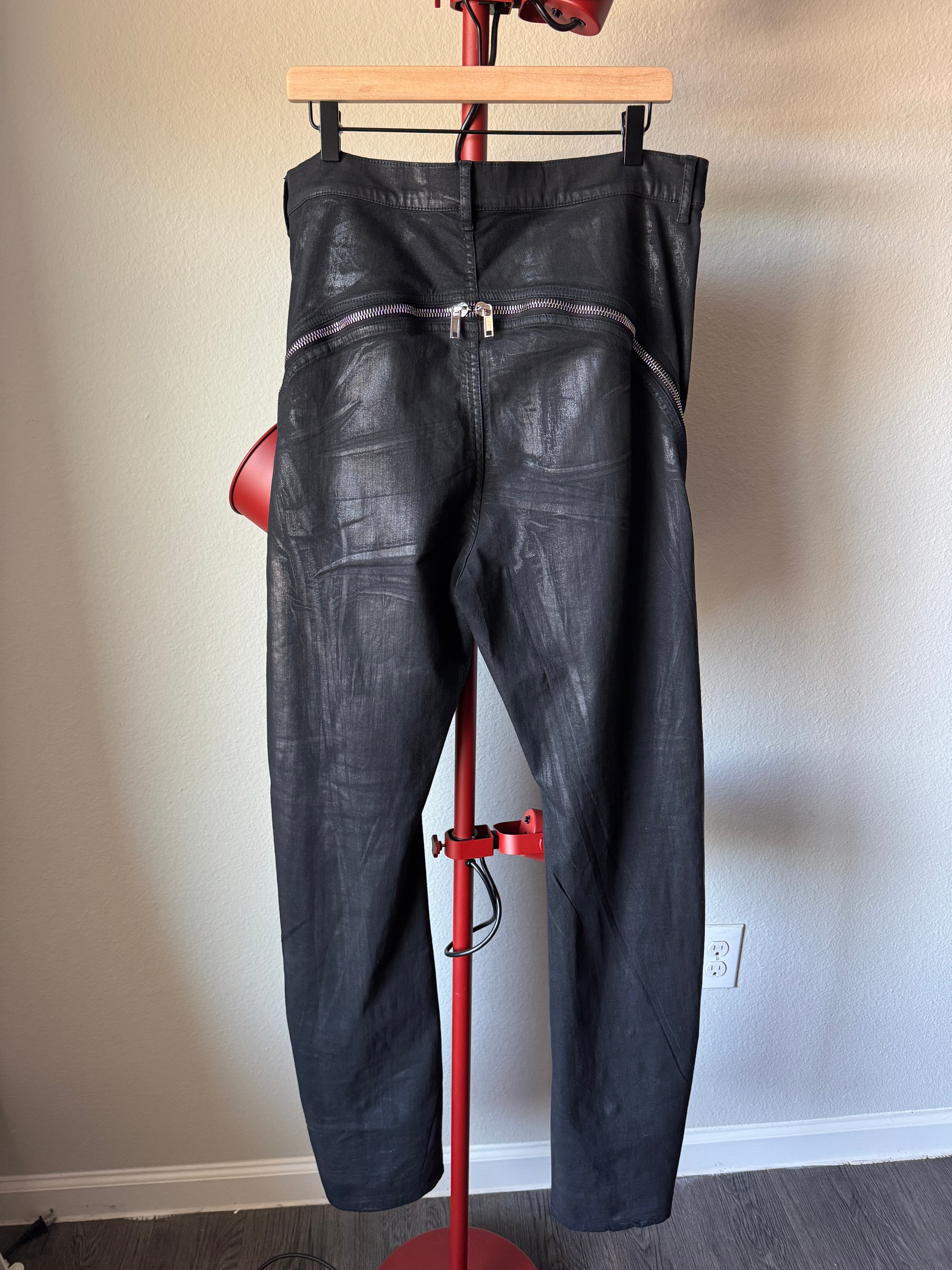Rick Owens Waxed Banana Bolan Cut Denim 36