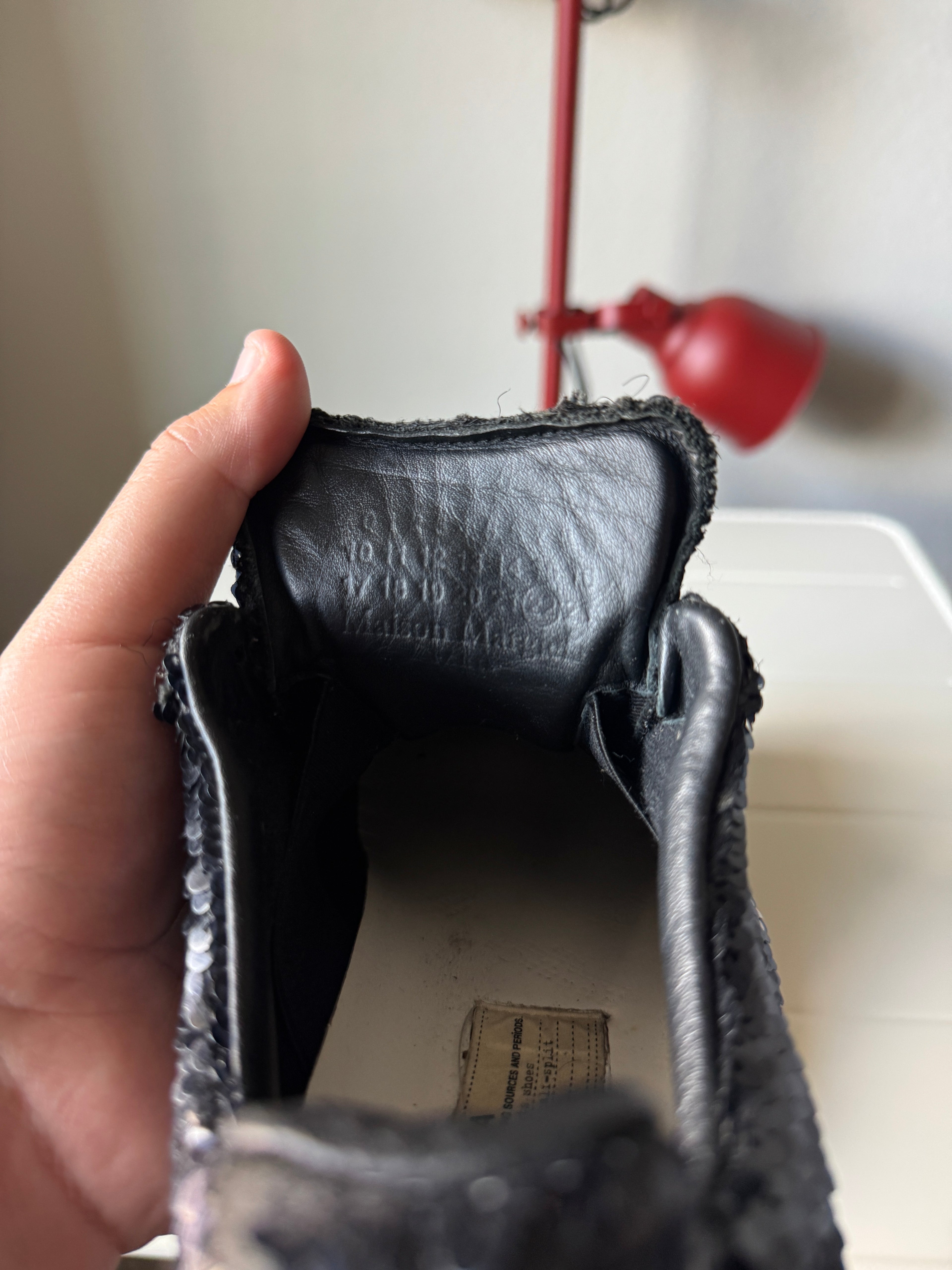 Maison Margiela Black Glitter Gats 41/8