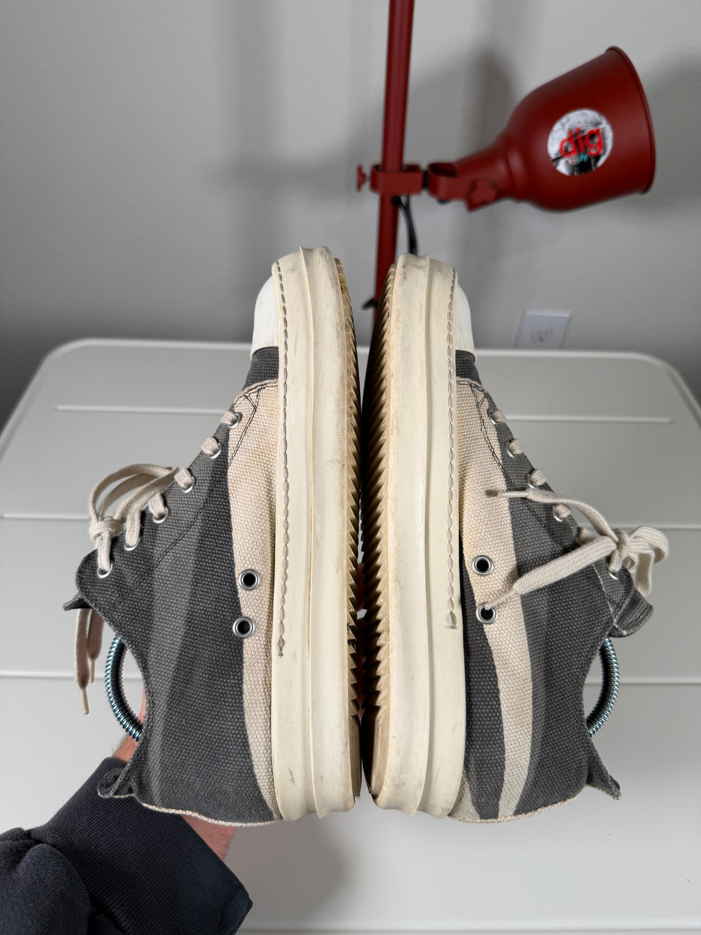 Rick Owens SS14 Drkshdw Abstract Geo Camo Ramone Low 41/8