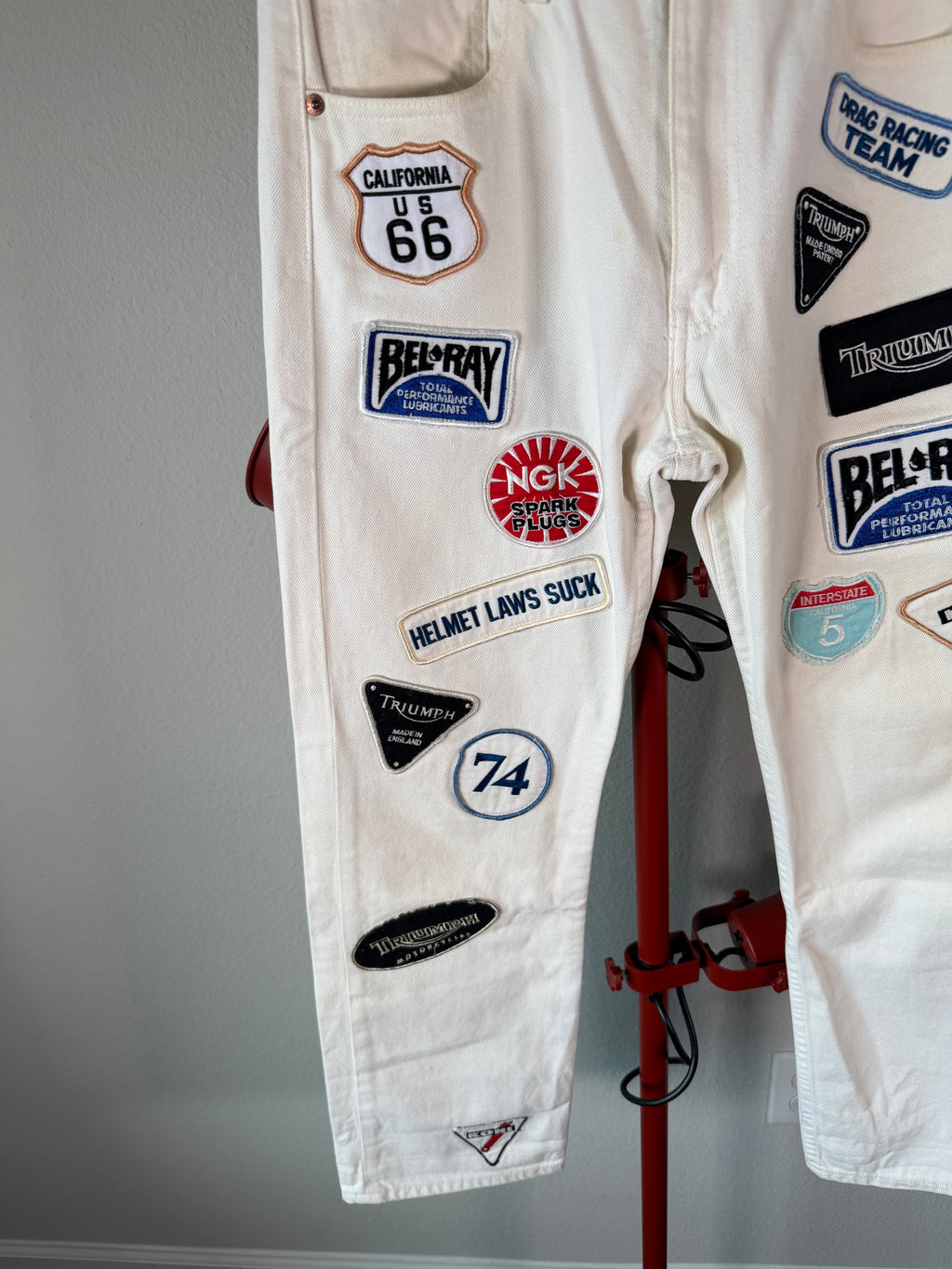 Junya Watanabe 02 Triumph Motorsport Patchwork Denim 31