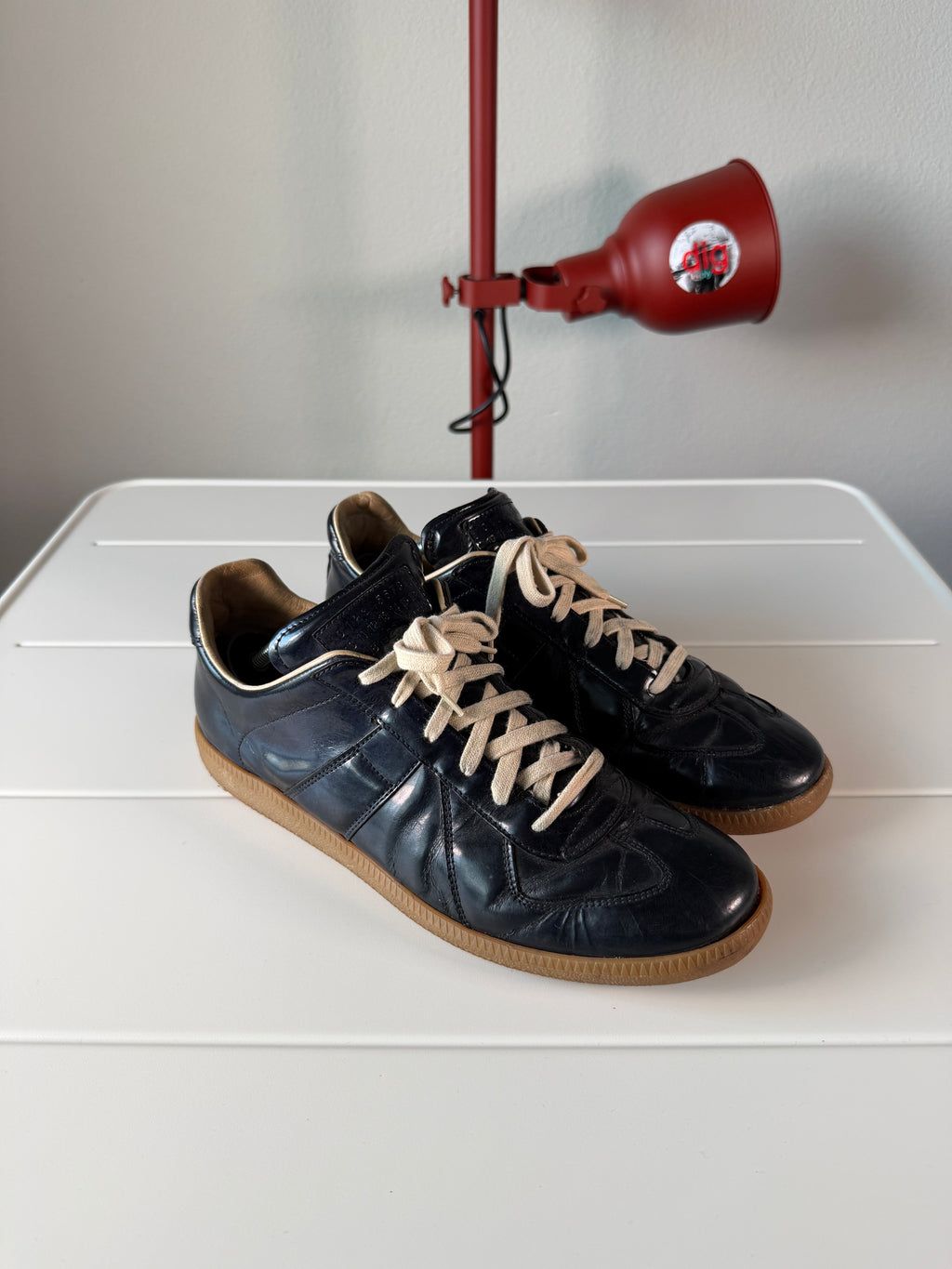 Maison Margiela Patent Leather Black Gum Gats 43/10