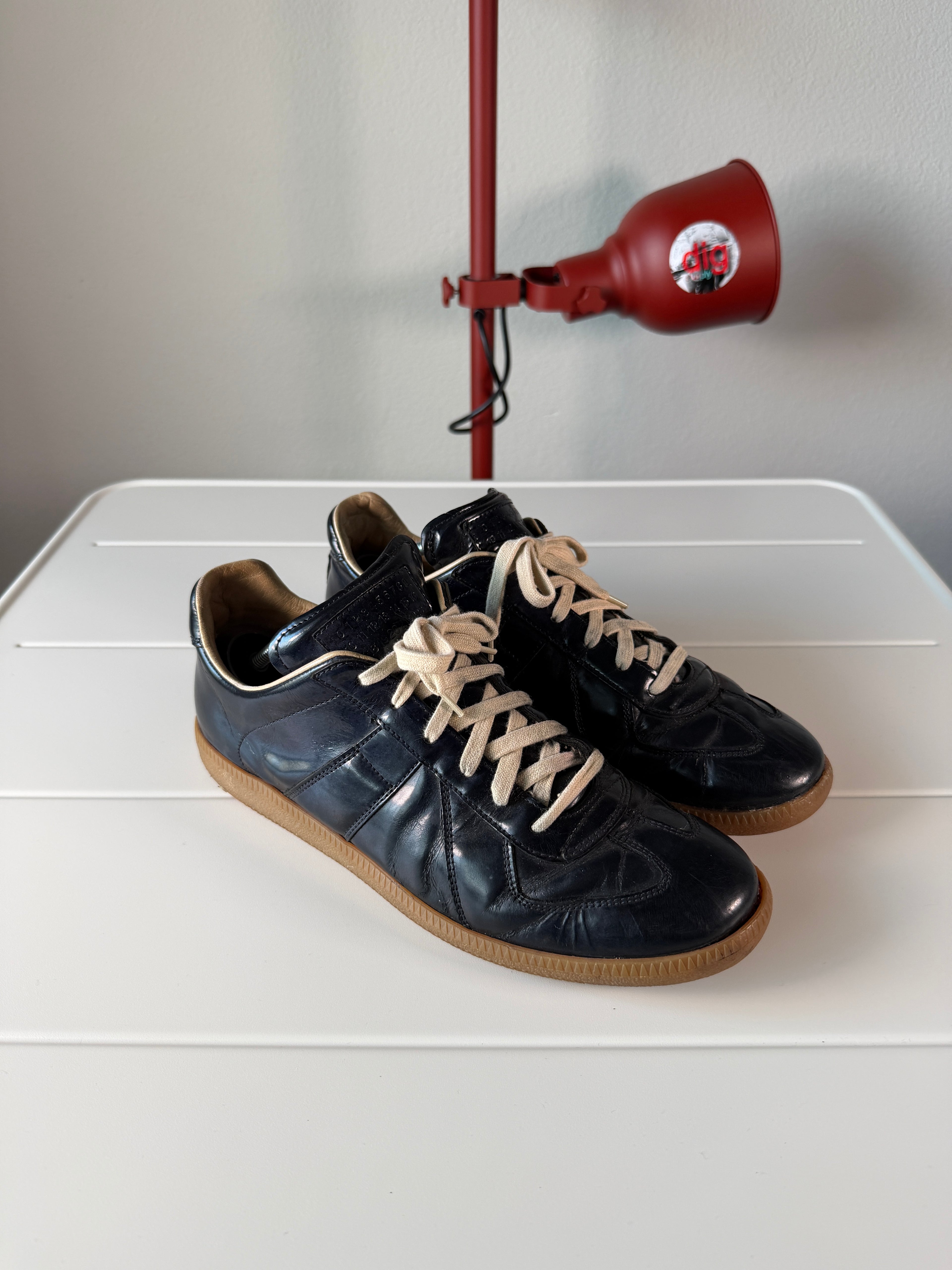 Maison Margiela Patent Leather Black Gum Gats 43/10