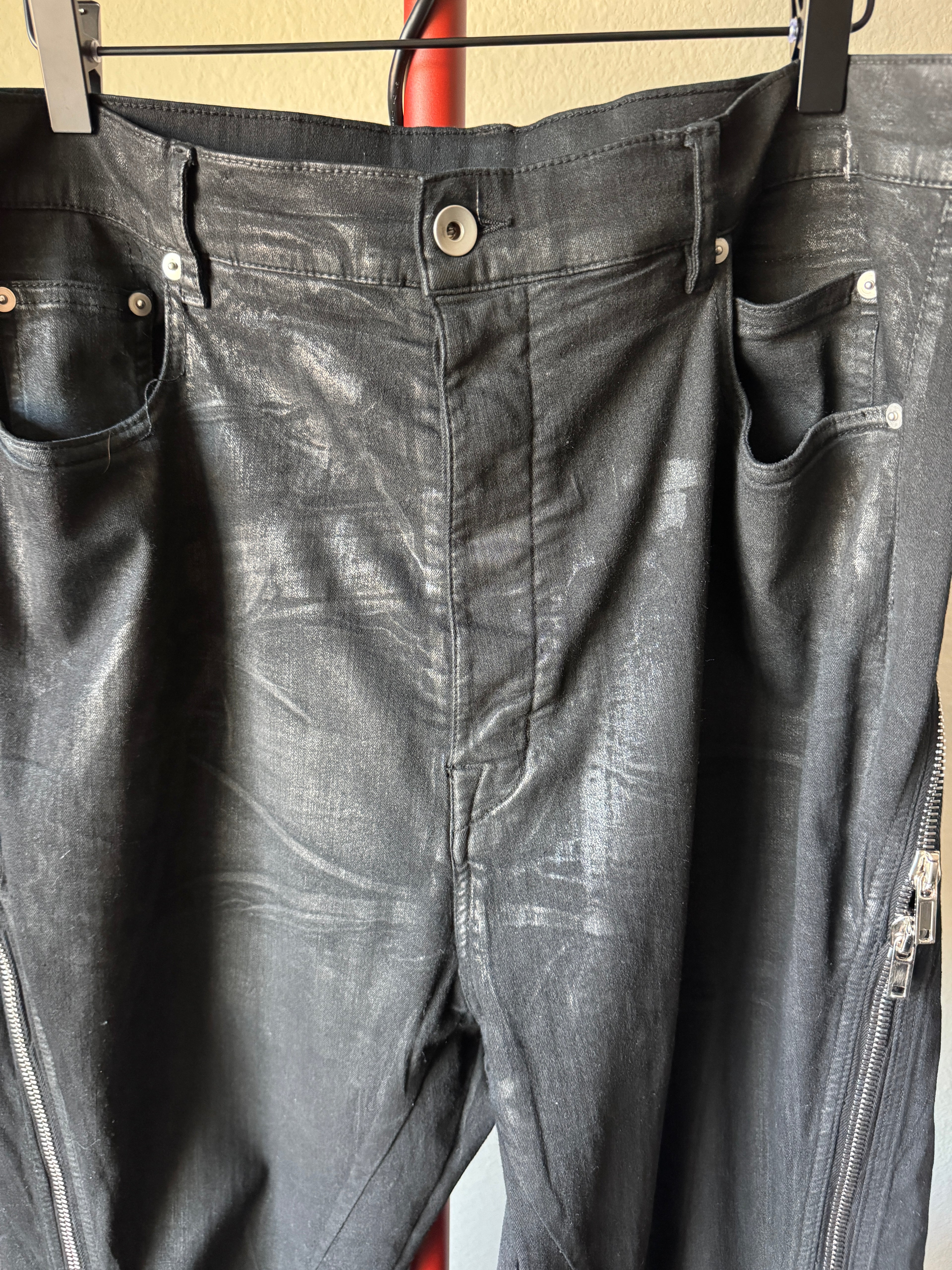 Rick Owens Waxed Banana Bolan Cut Denim 36
