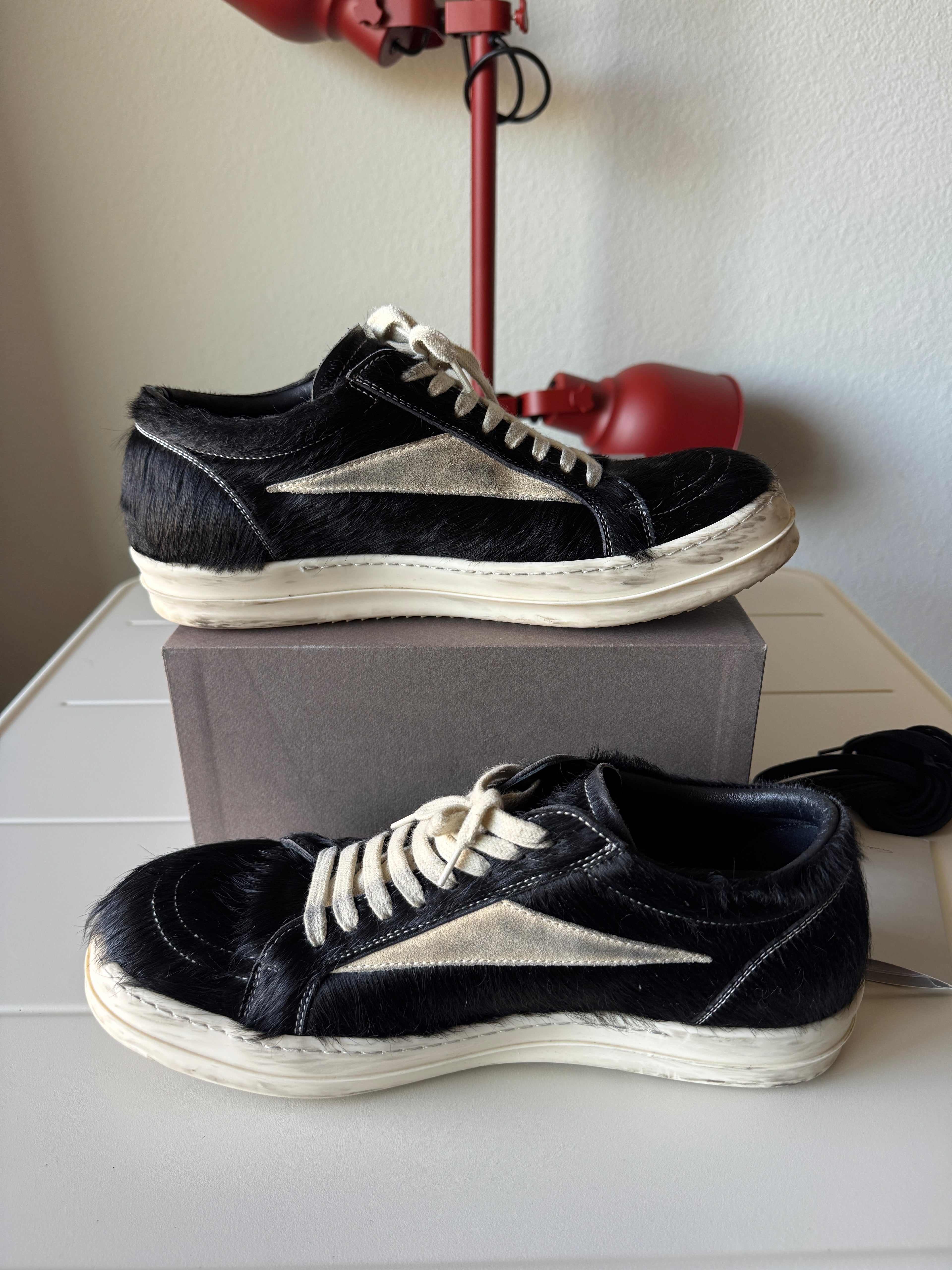 Rick Owens Pony Hair Vans Vintage Sneakers 44/11