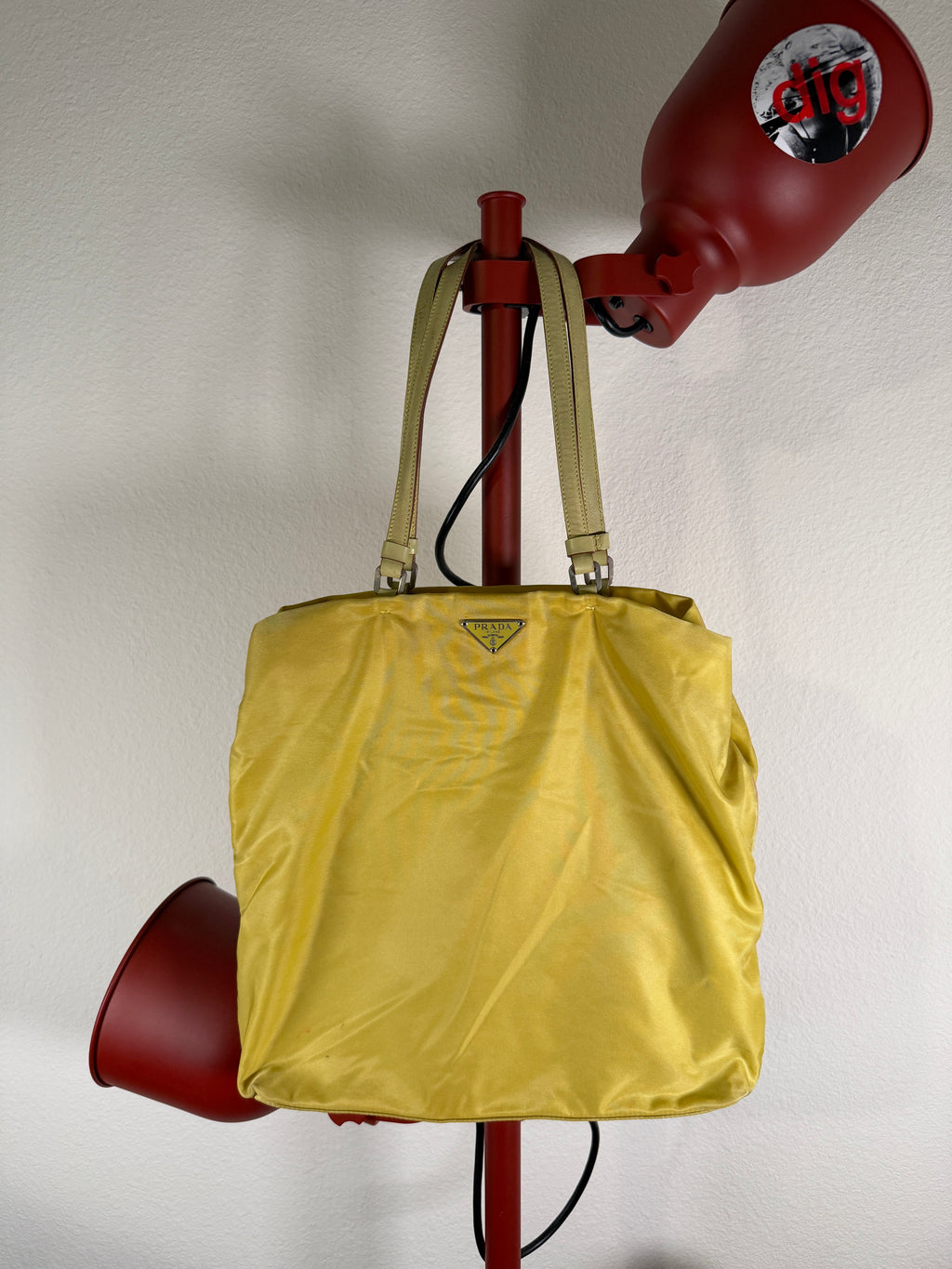 Prada 2000s Giallo Yellow Nylon Bag