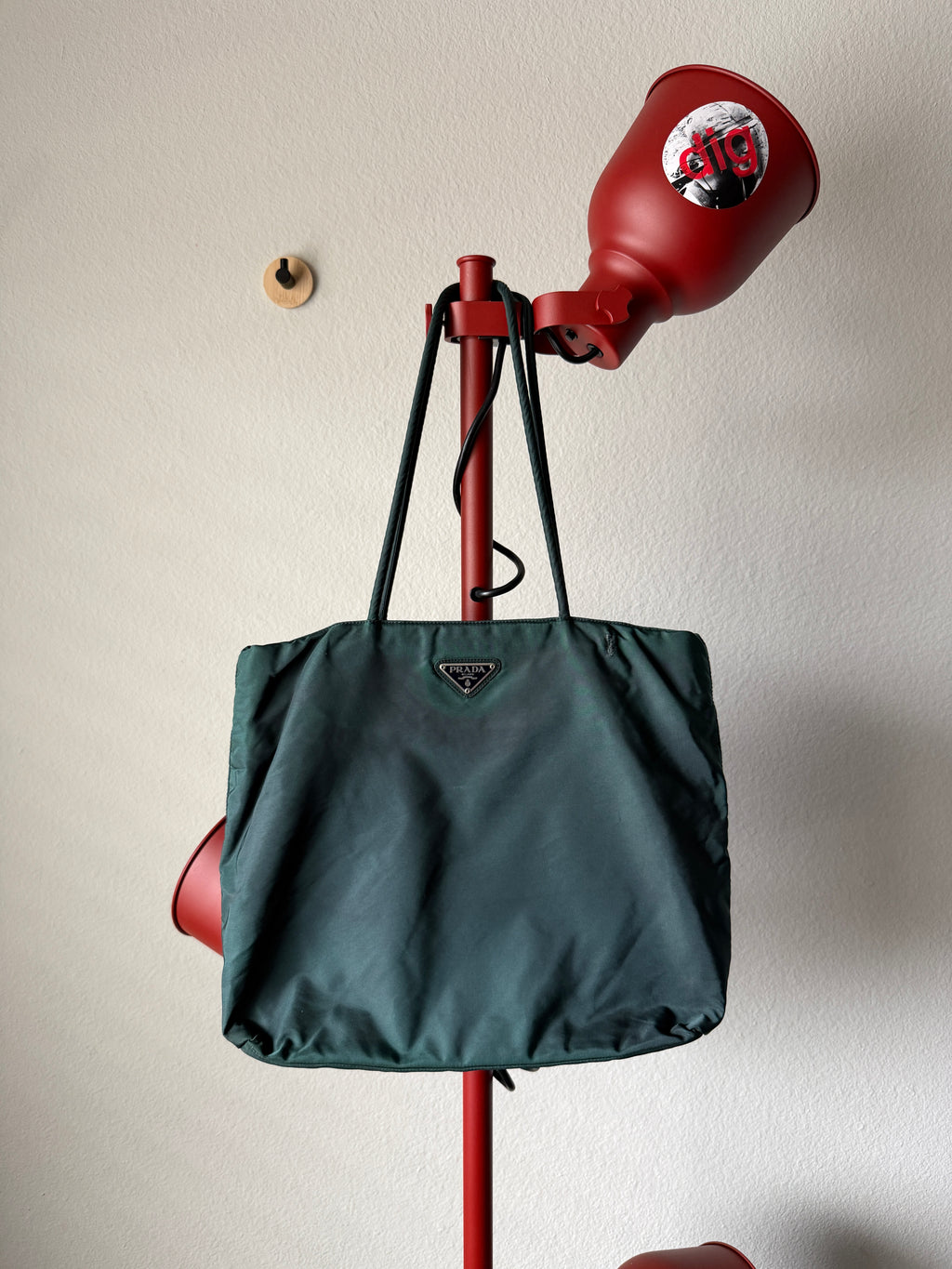 Prada Milano Nylon Ebano Handle Bag