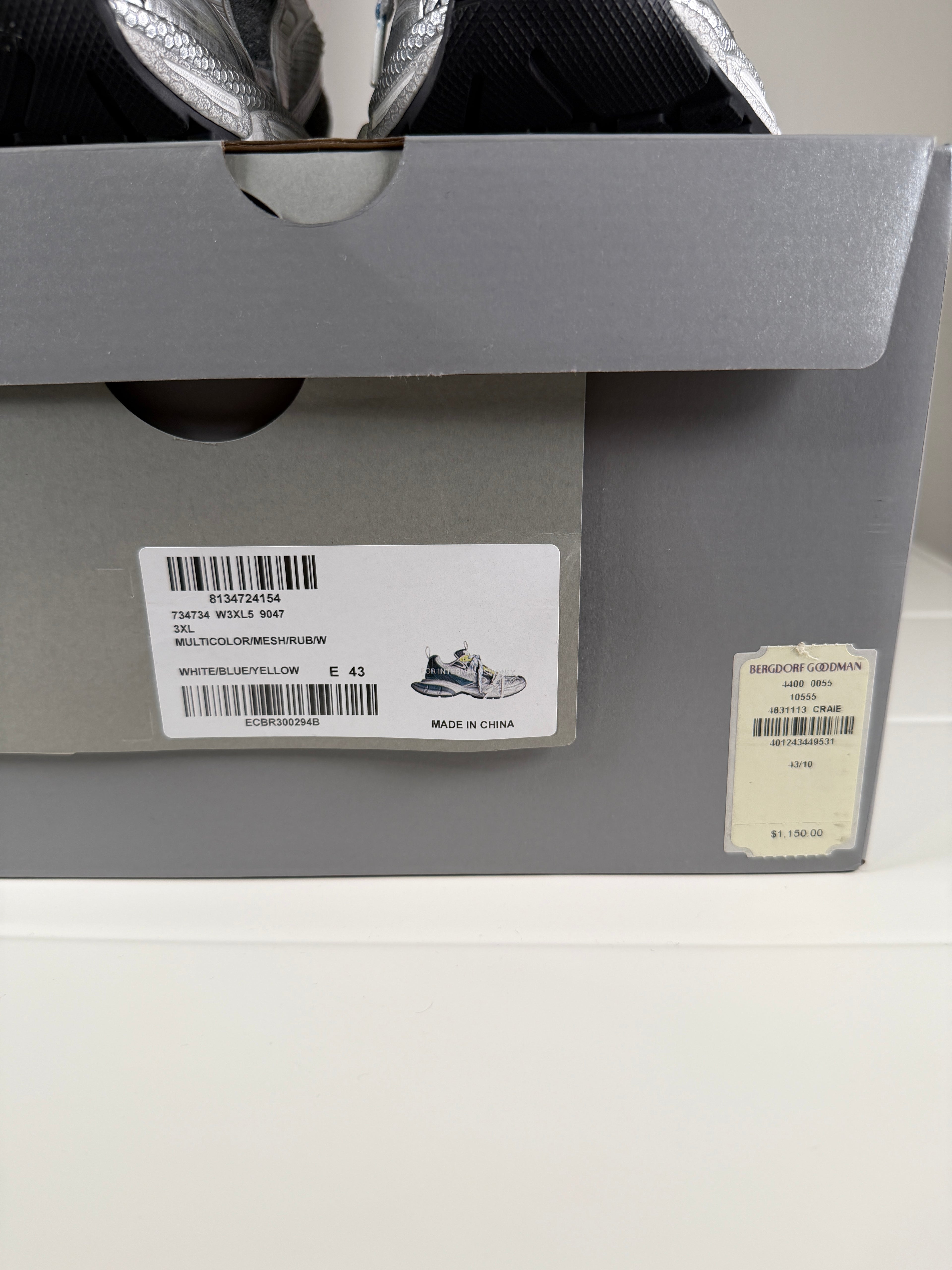 Balenciaga 3XL Yellow Navy Sneakers 43/10