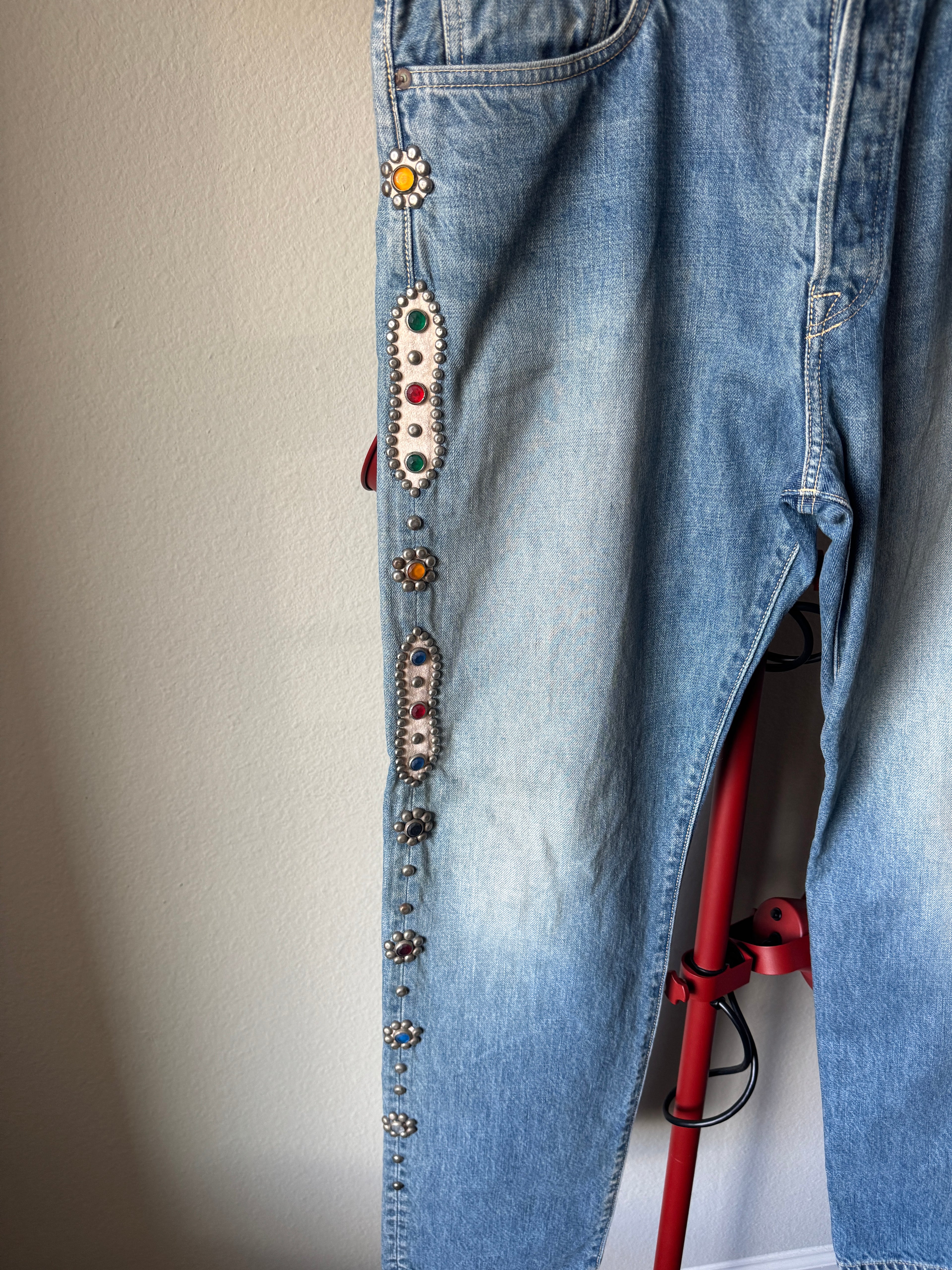 Kapital Cisco Studded Gemstone Jeans 36