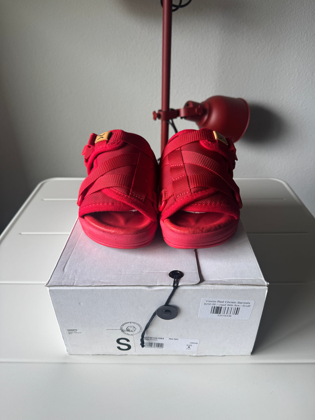 Visvim Christo Red Sandals S