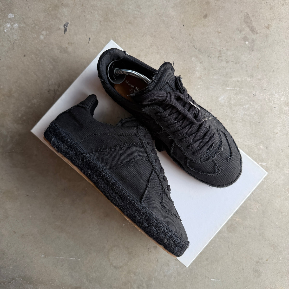 Maison Margiela Triple Black Espadrille Gats 41/8