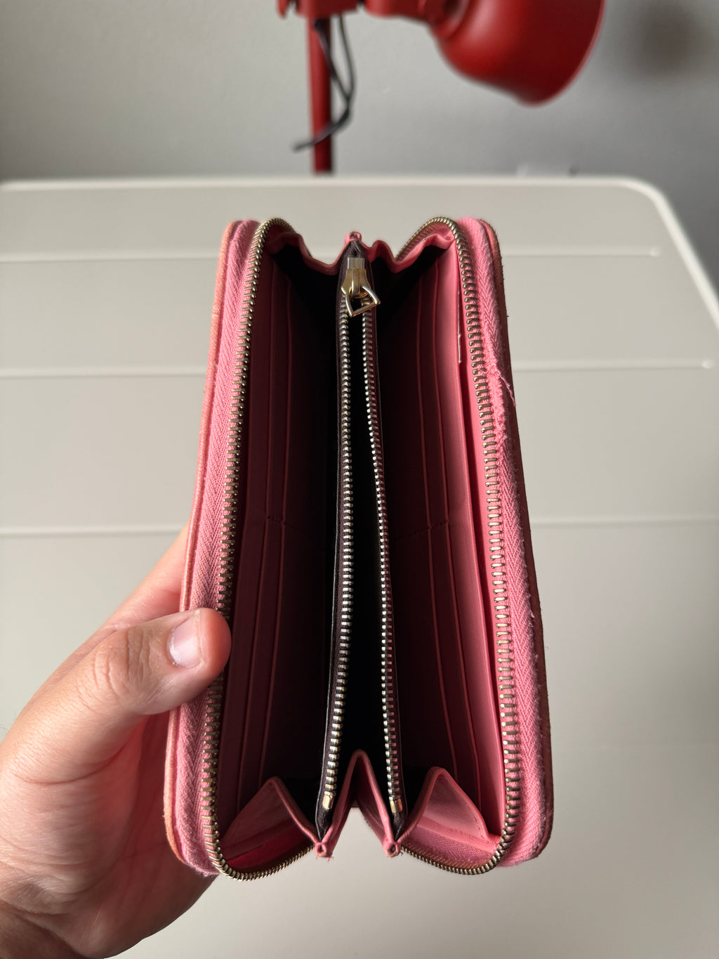 Bottega Veneta Pink Intreciatto Leather Wallet