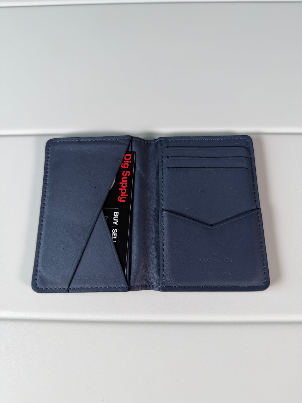 Louis Vuitton Blue Shadow Monogram Pocket Organizer Wallet