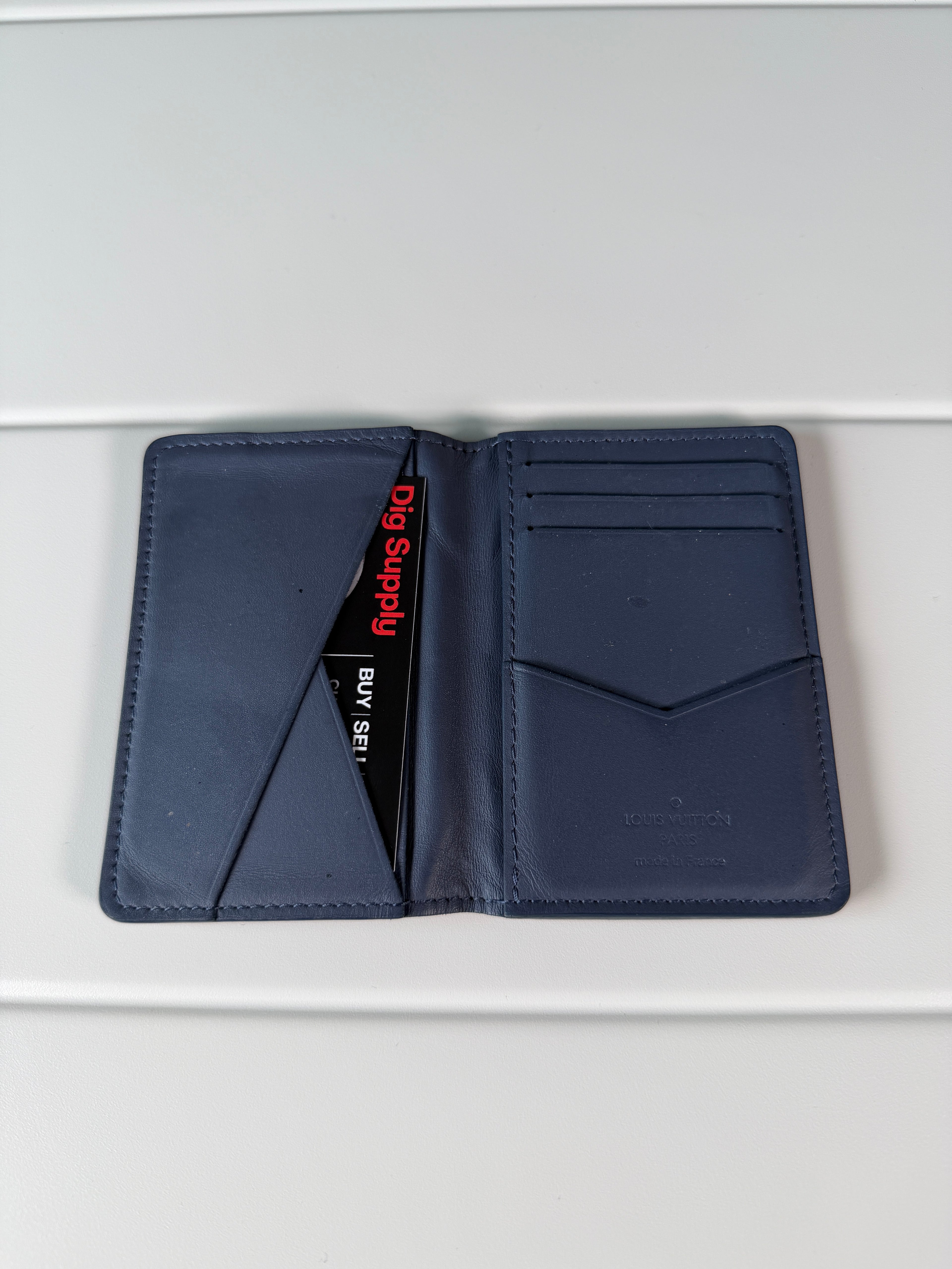 Louis Vuitton Blue Shadow Monogram Pocket Organizer Wallet