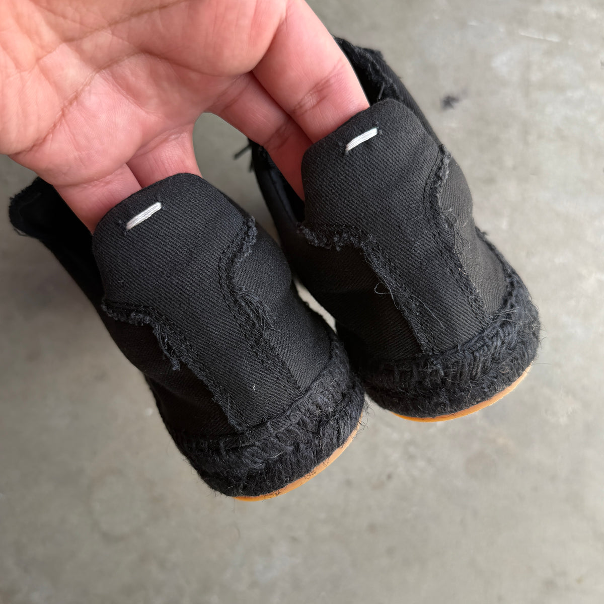 Maison Margiela Triple Black Espadrille Gats 41/8