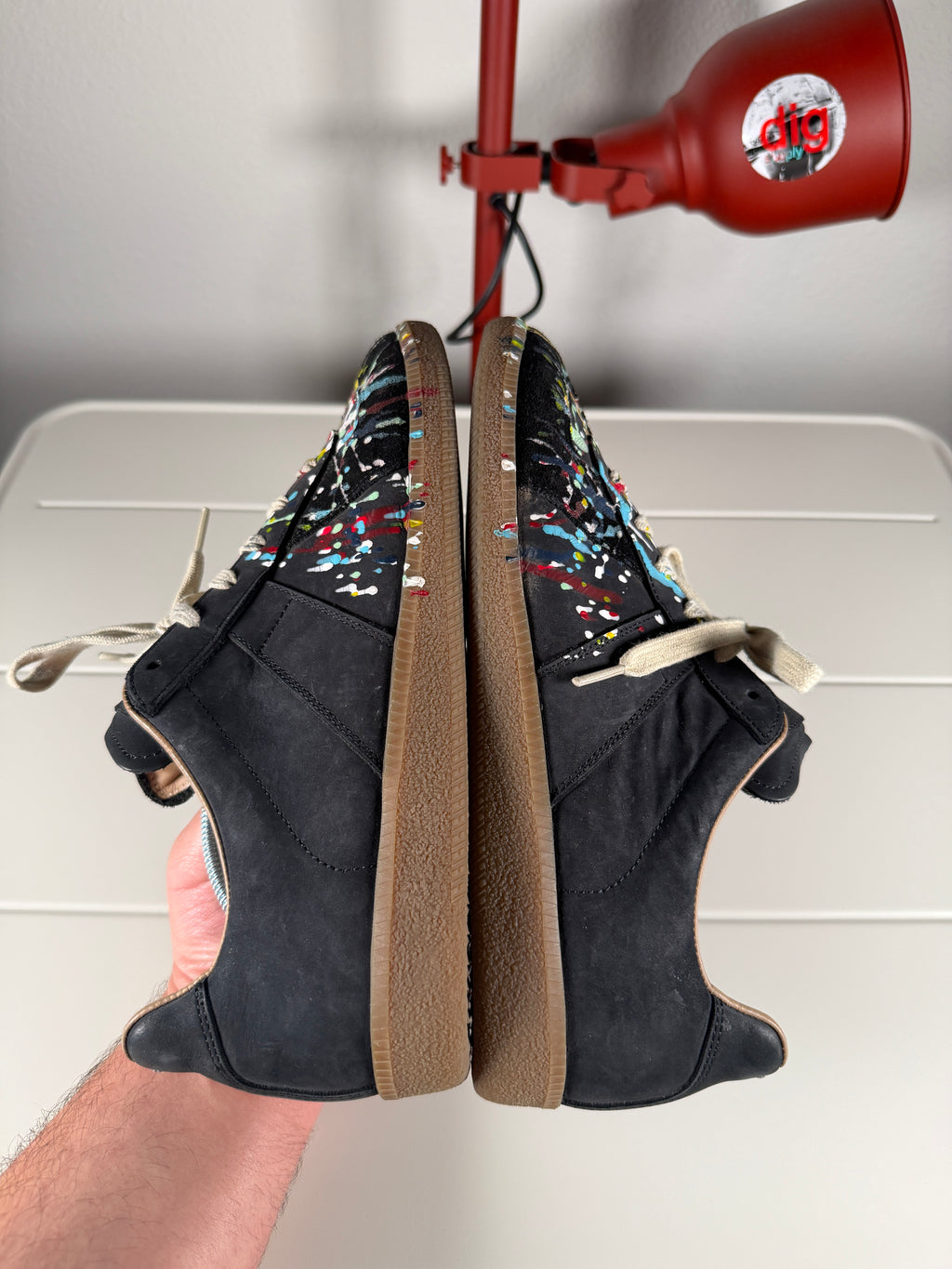 Maison Margiela Black Paint Splatter Gats 43/10