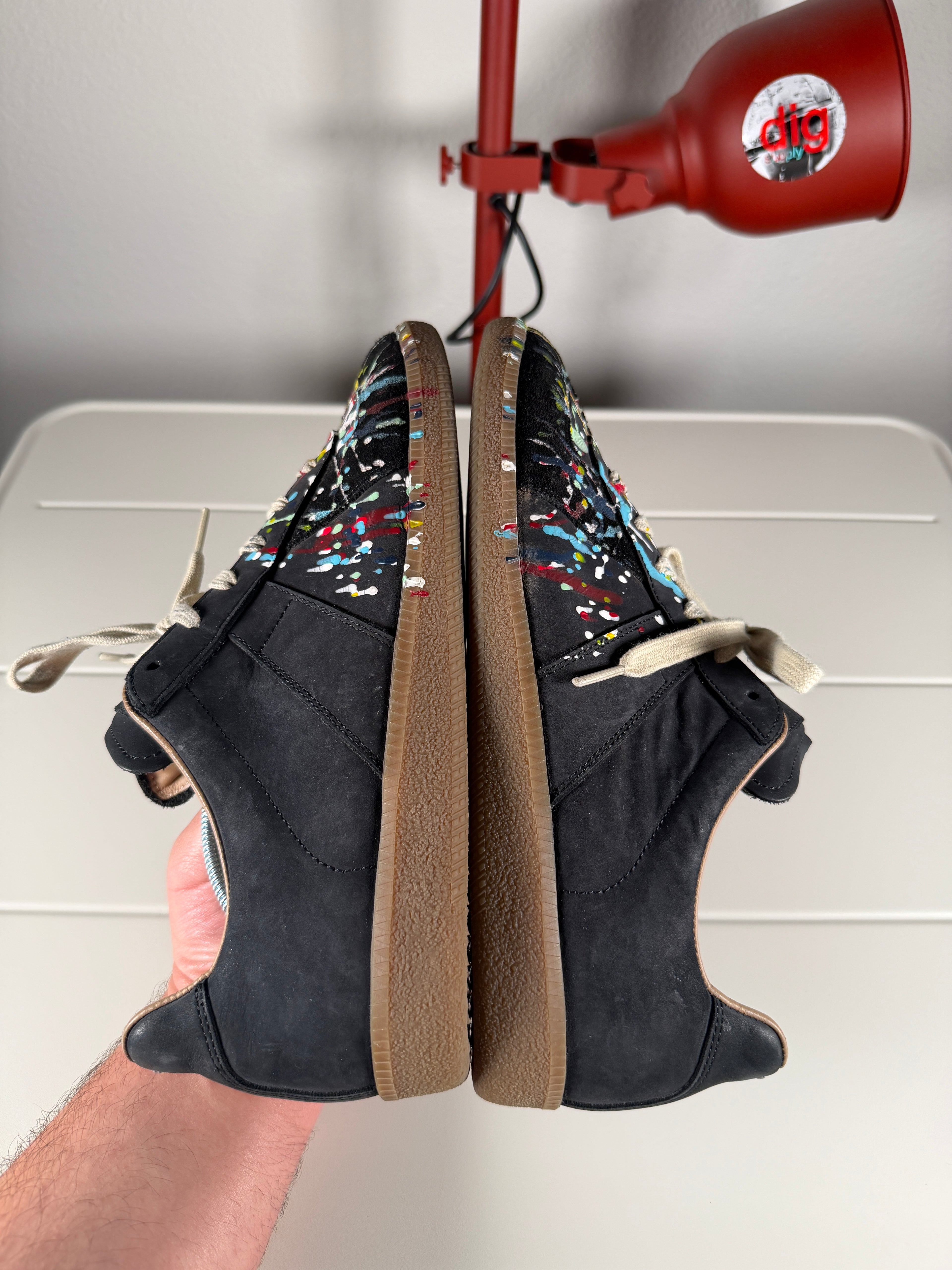Maison Margiela Black Paint Splatter Gats 43/10