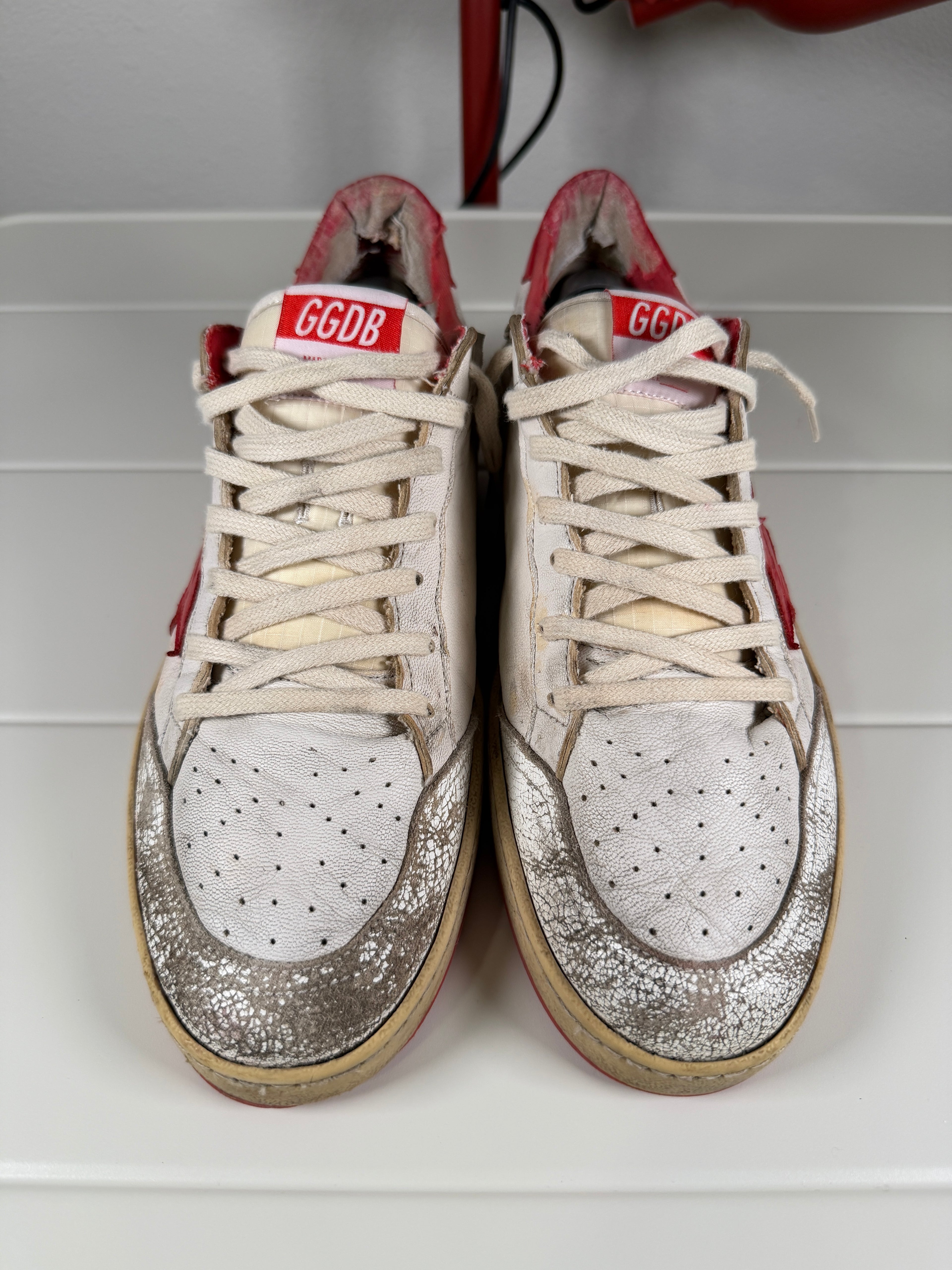 Golden Goose Red White Ballstar Sneakers 43/10
