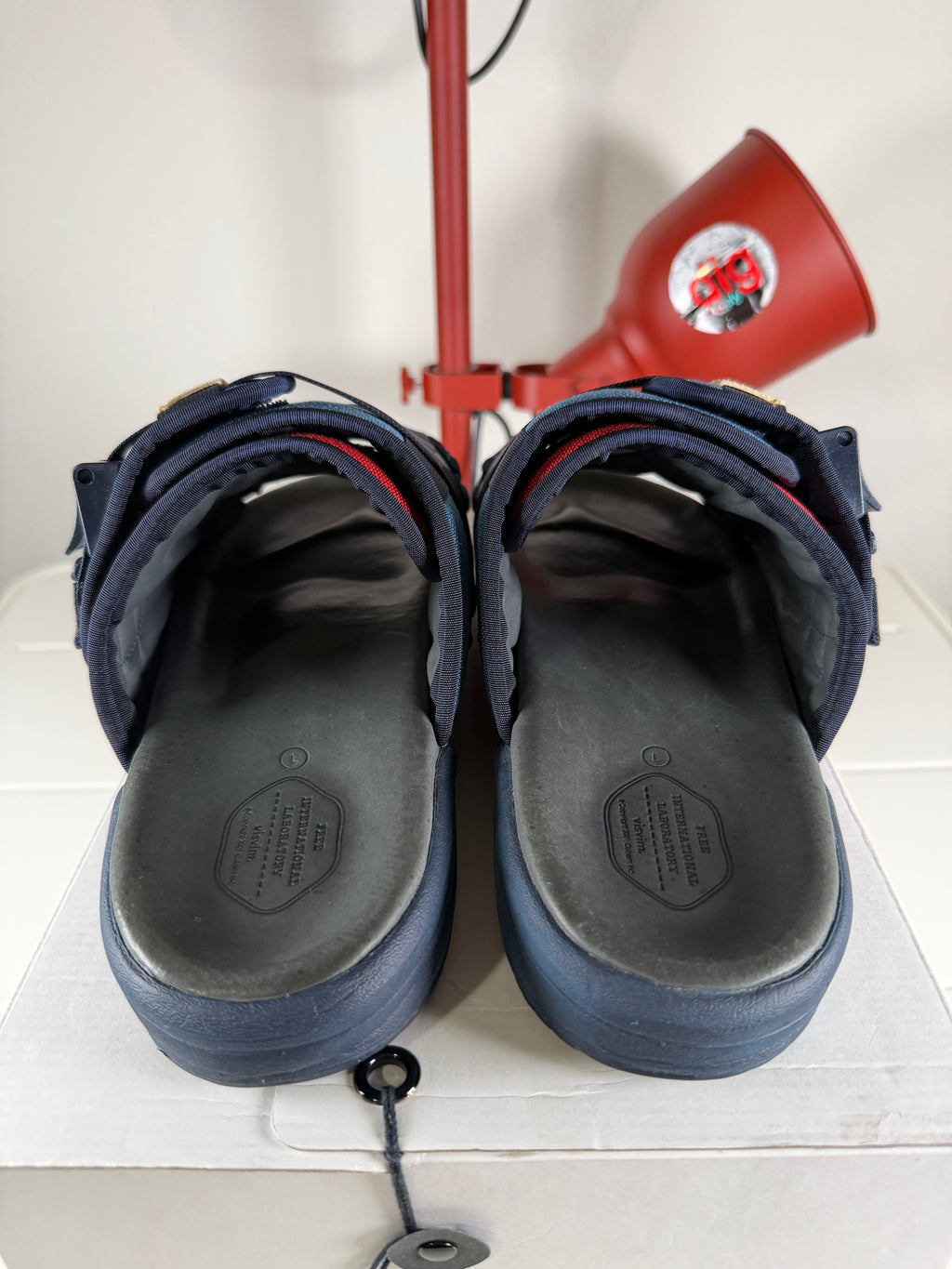 Visvim Christo Two-Tone Blue/Red Sandals L