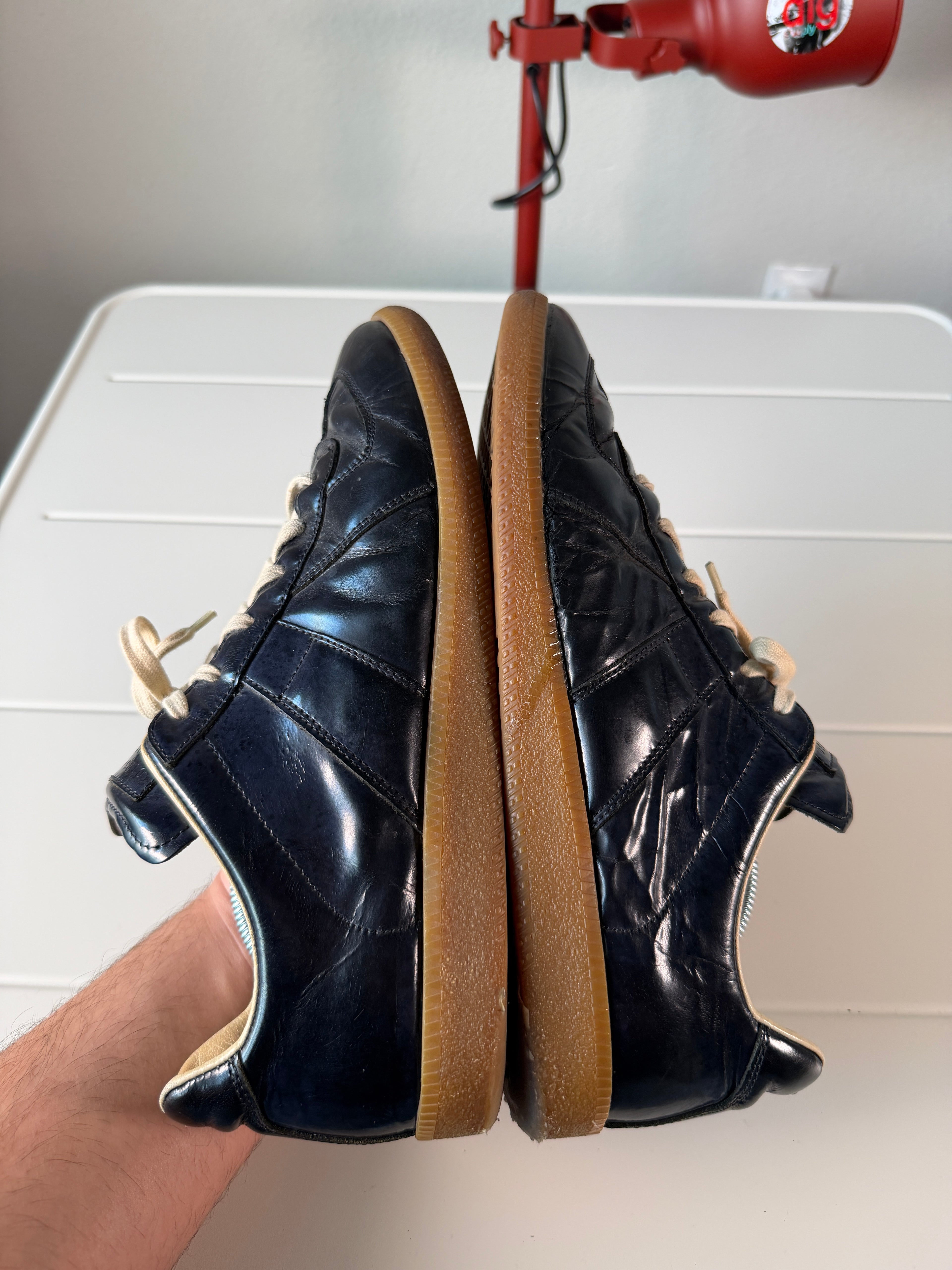 Maison Margiela Patent Leather Black Gum Gats 43/10