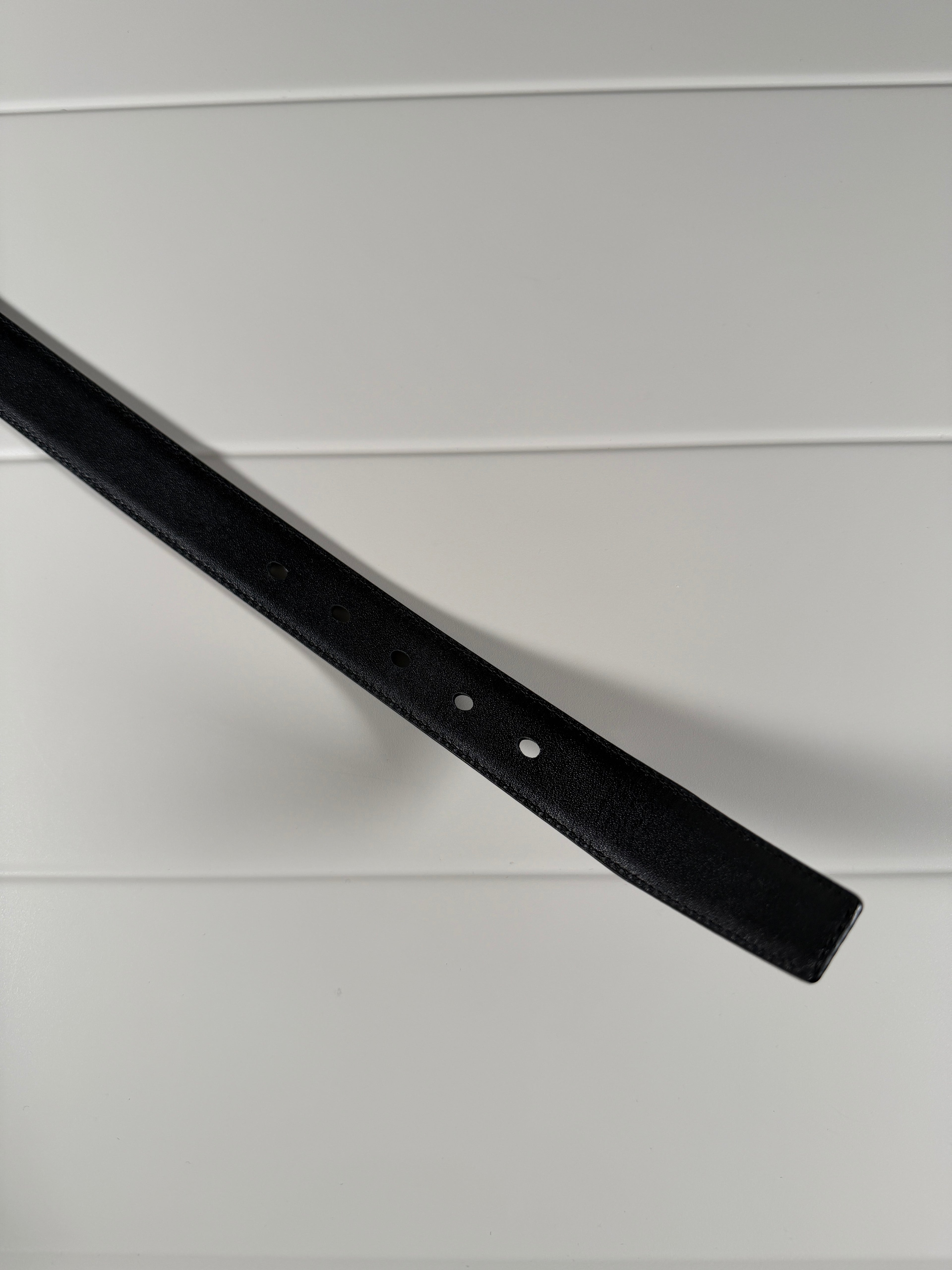 Saint Laurent Mini YSL Logo Leather Belt