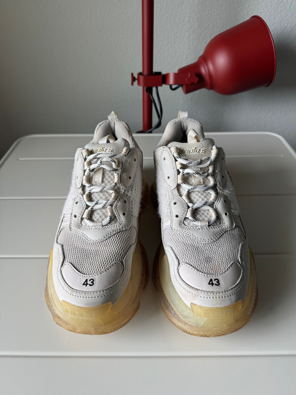 Balenciaga Triple S White Clear Sole 43/10