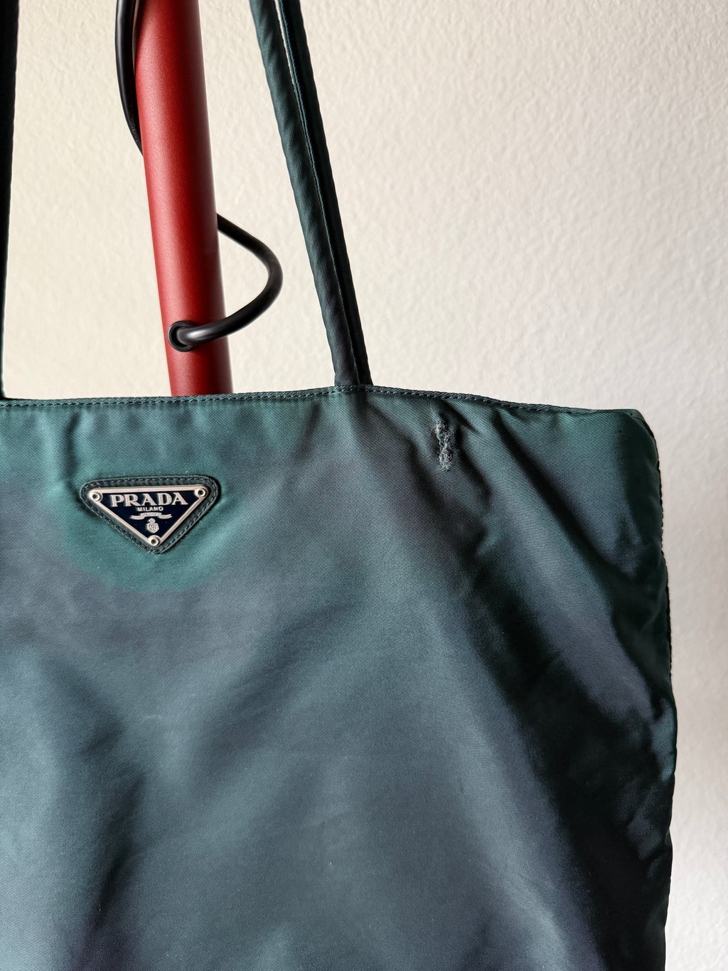 Prada Milano Nylon Ebano Handle Bag