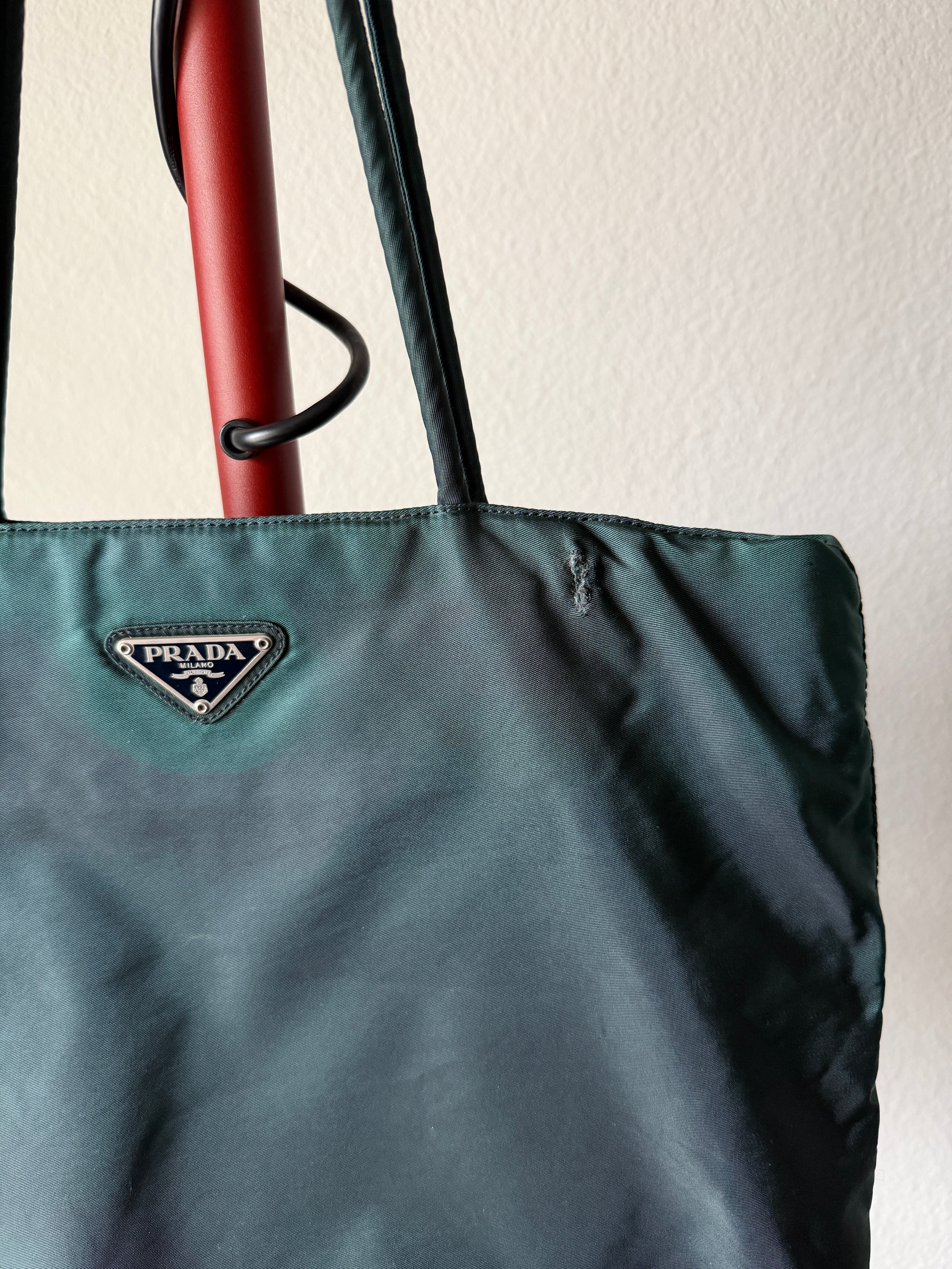 Prada Milano Nylon Ebano Handle Bag
