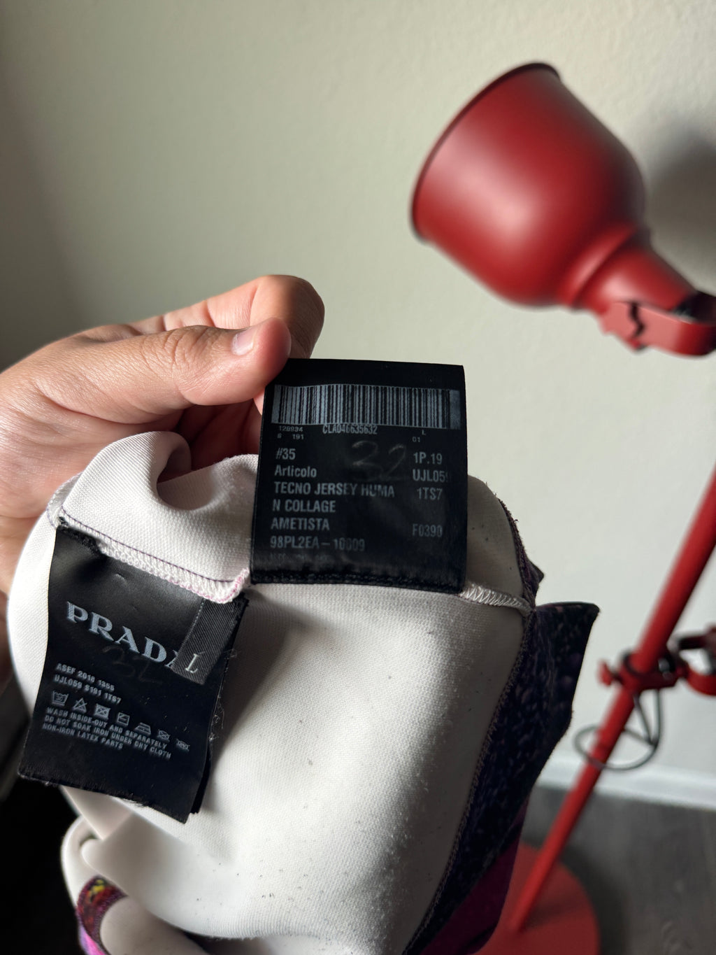 Prada SS/19 Sample Psychedelic Quarter Zip Polo Shirt L
