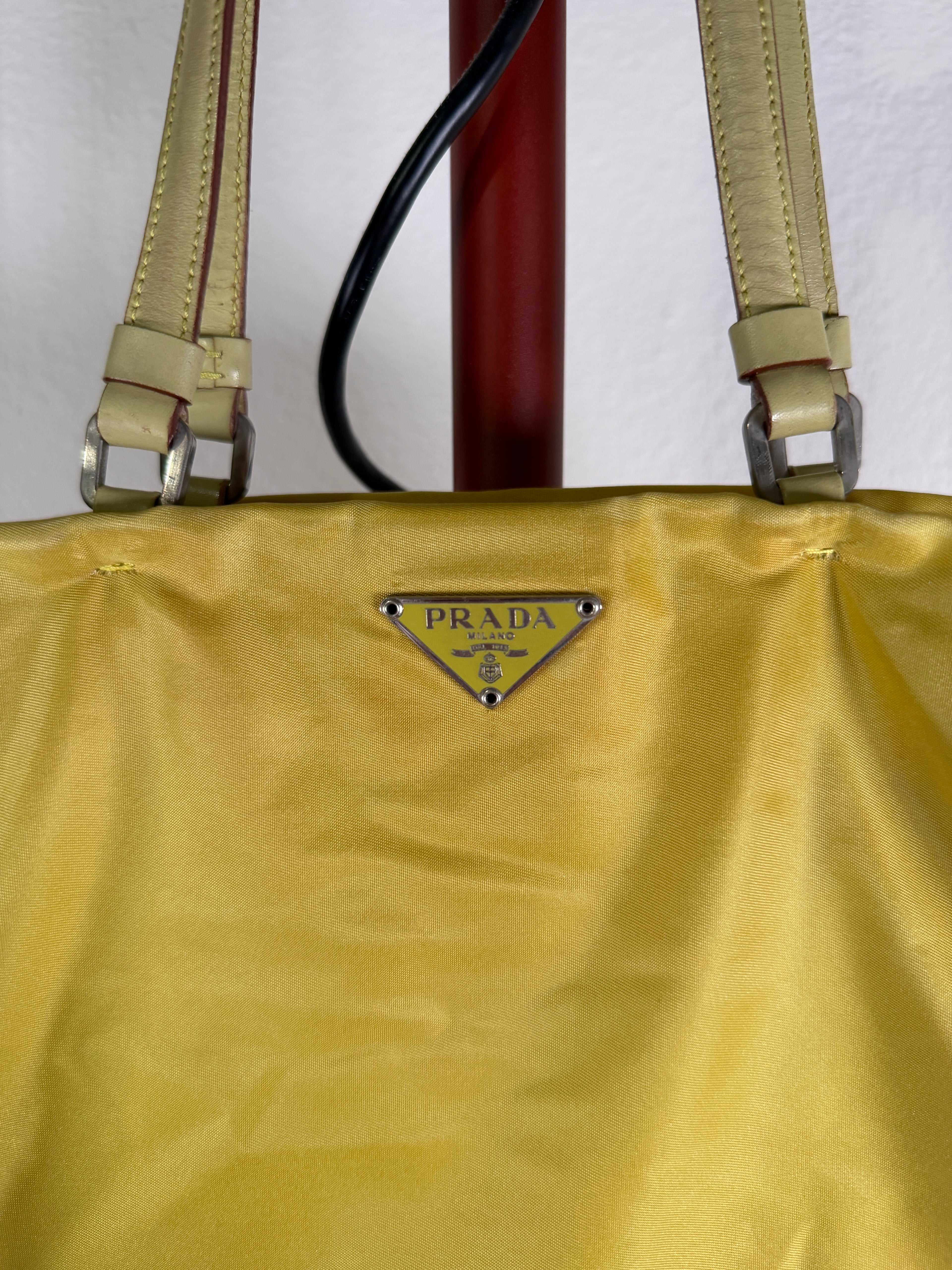 Prada 2000s Giallo Yellow Nylon Bag