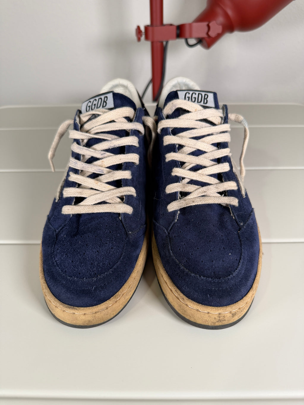 Golden Goose Navy Blue Suede Ballstars 41/8