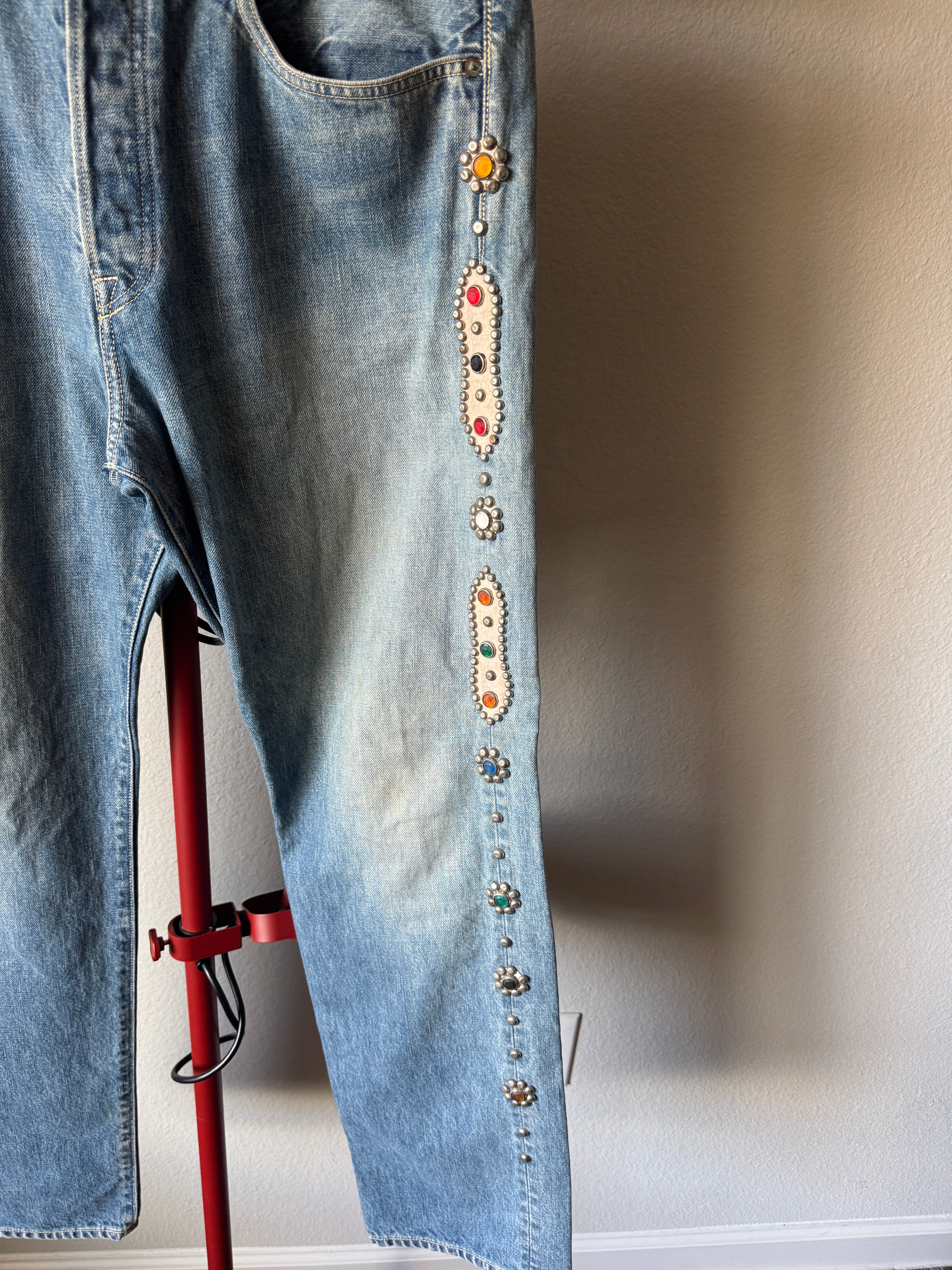 Kapital Cisco Studded Gemstone Jeans 36