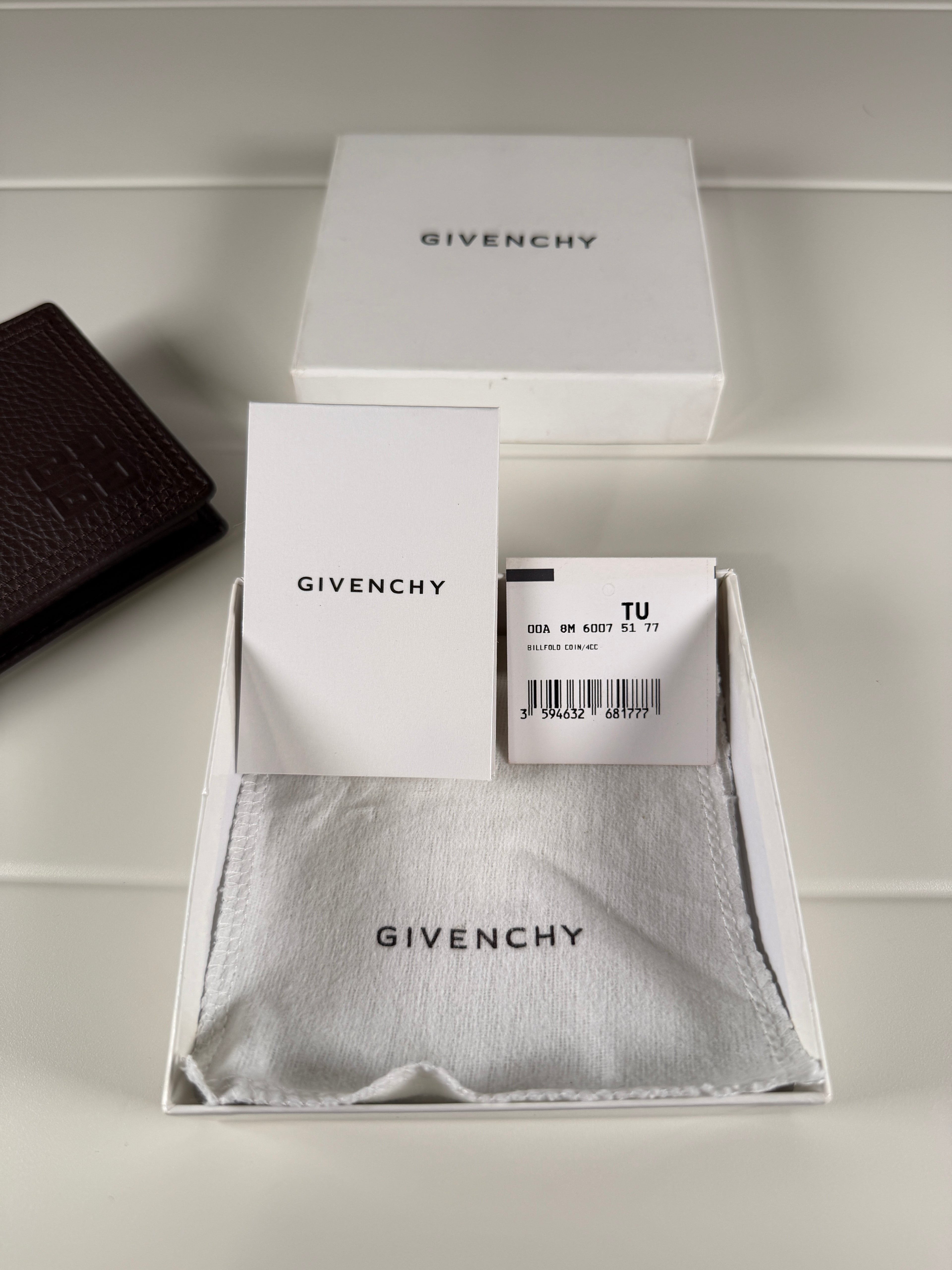 Givenchy 4G Brown Leather Bifold Wallet