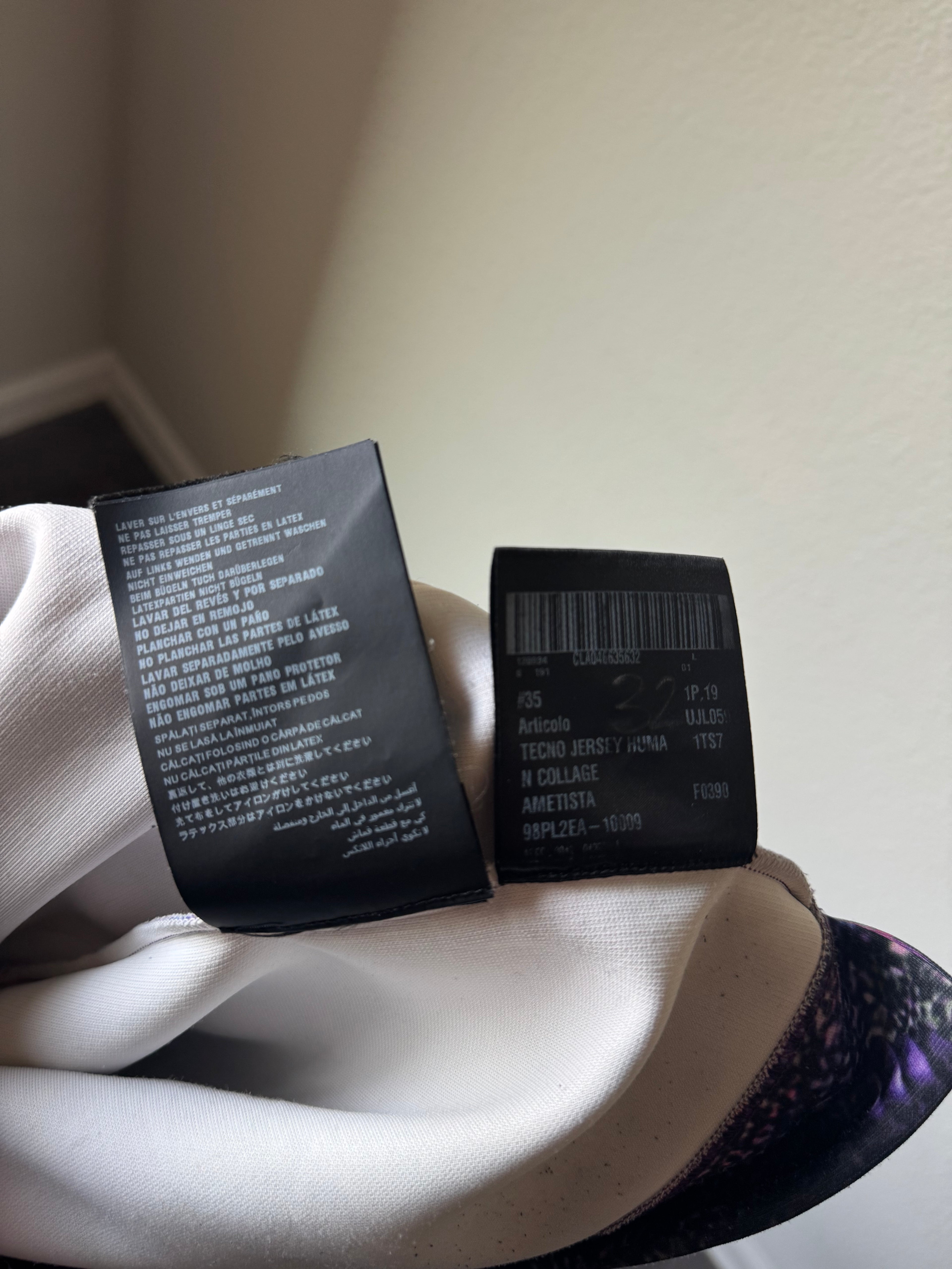 Prada Sample Psychedelic Quarter Zip Shirt L