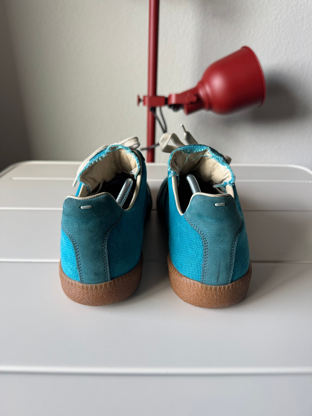 Maison Margiela Canvas Suede Aqua Blue Gats 42/9