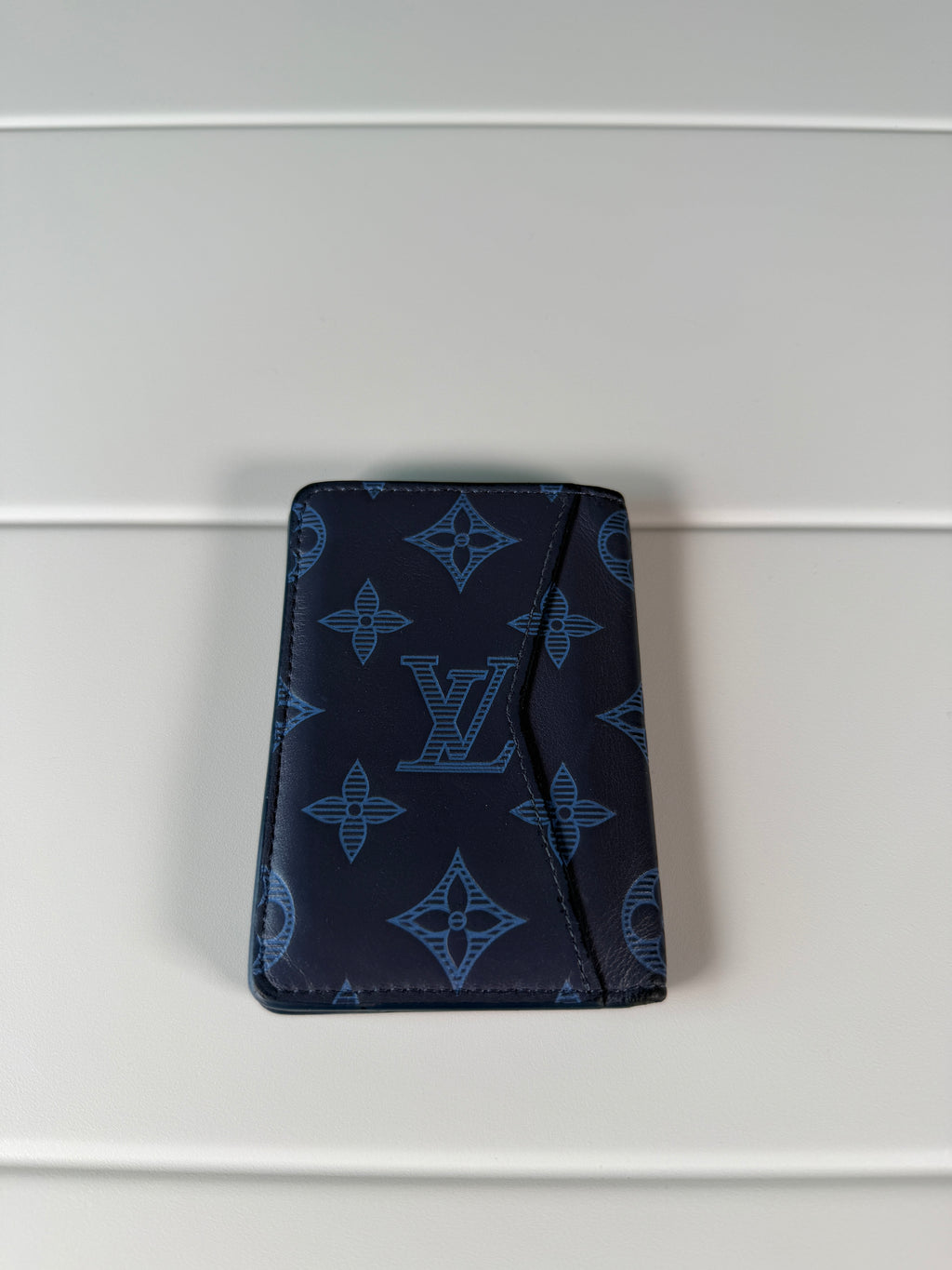 Louis Vuitton Blue Shadow Monogram Pocket Organizer Wallet