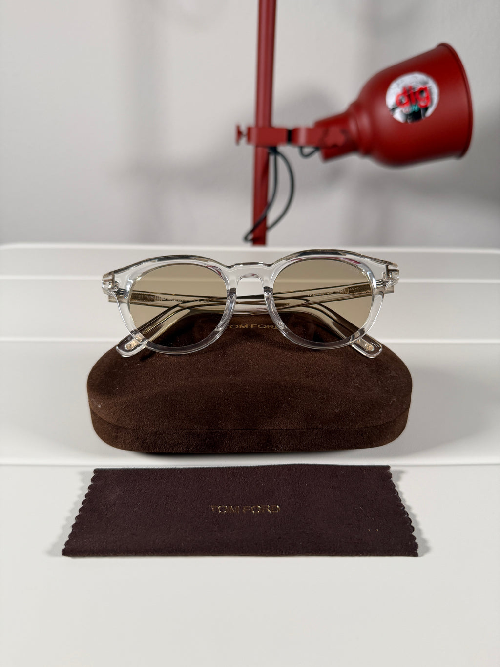 Tom Ford Alt Fit Clear Gold Sunglasses