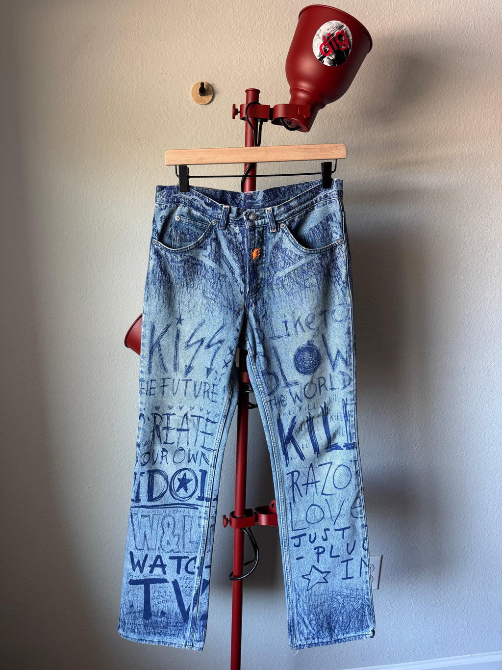 Walter Van Beirendonck AW97 Avatar Pen Graffiti Denim 32