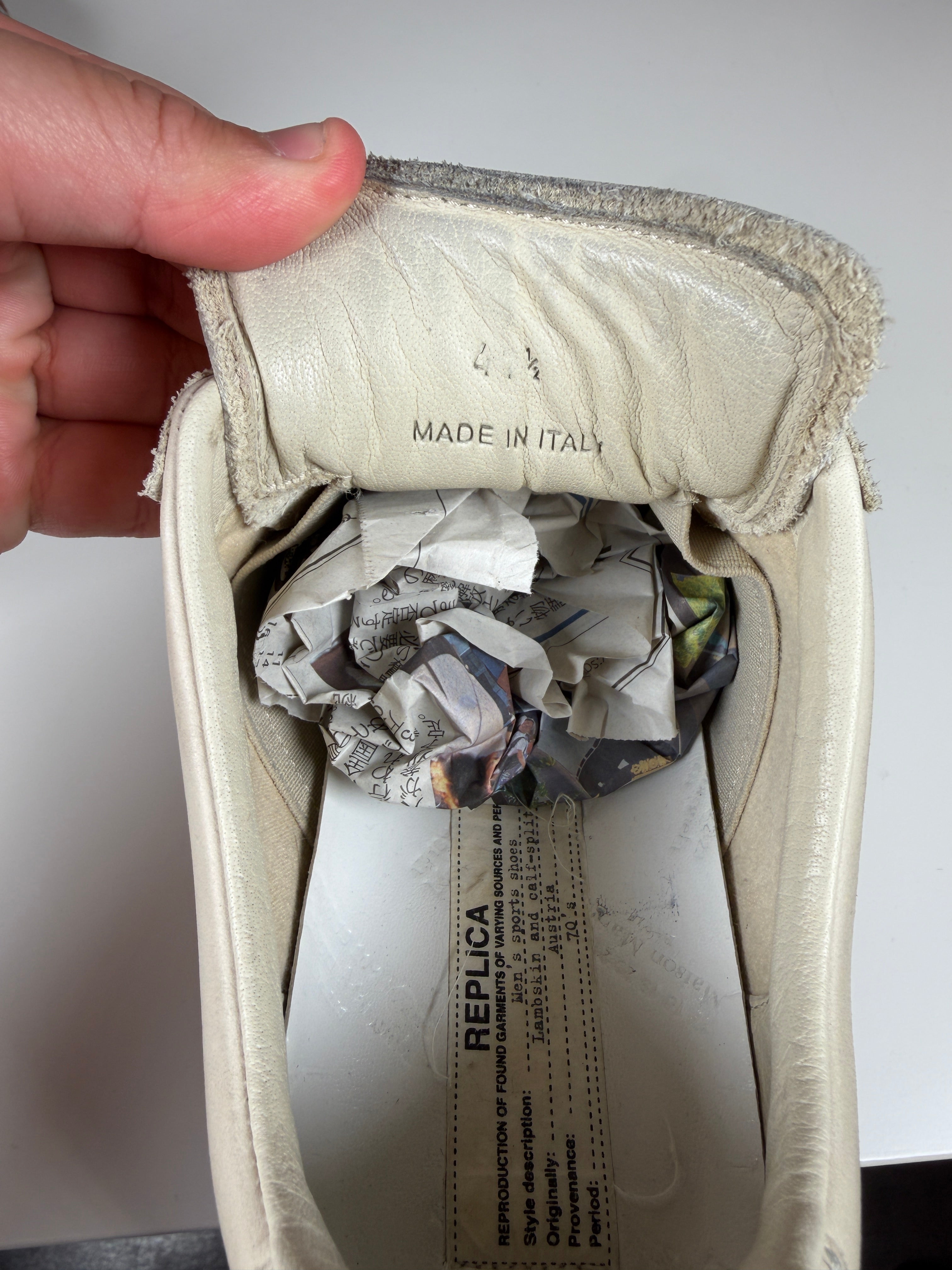 Maison Margiela Orange Blue Paint Splatter Gats 41.5/8.5