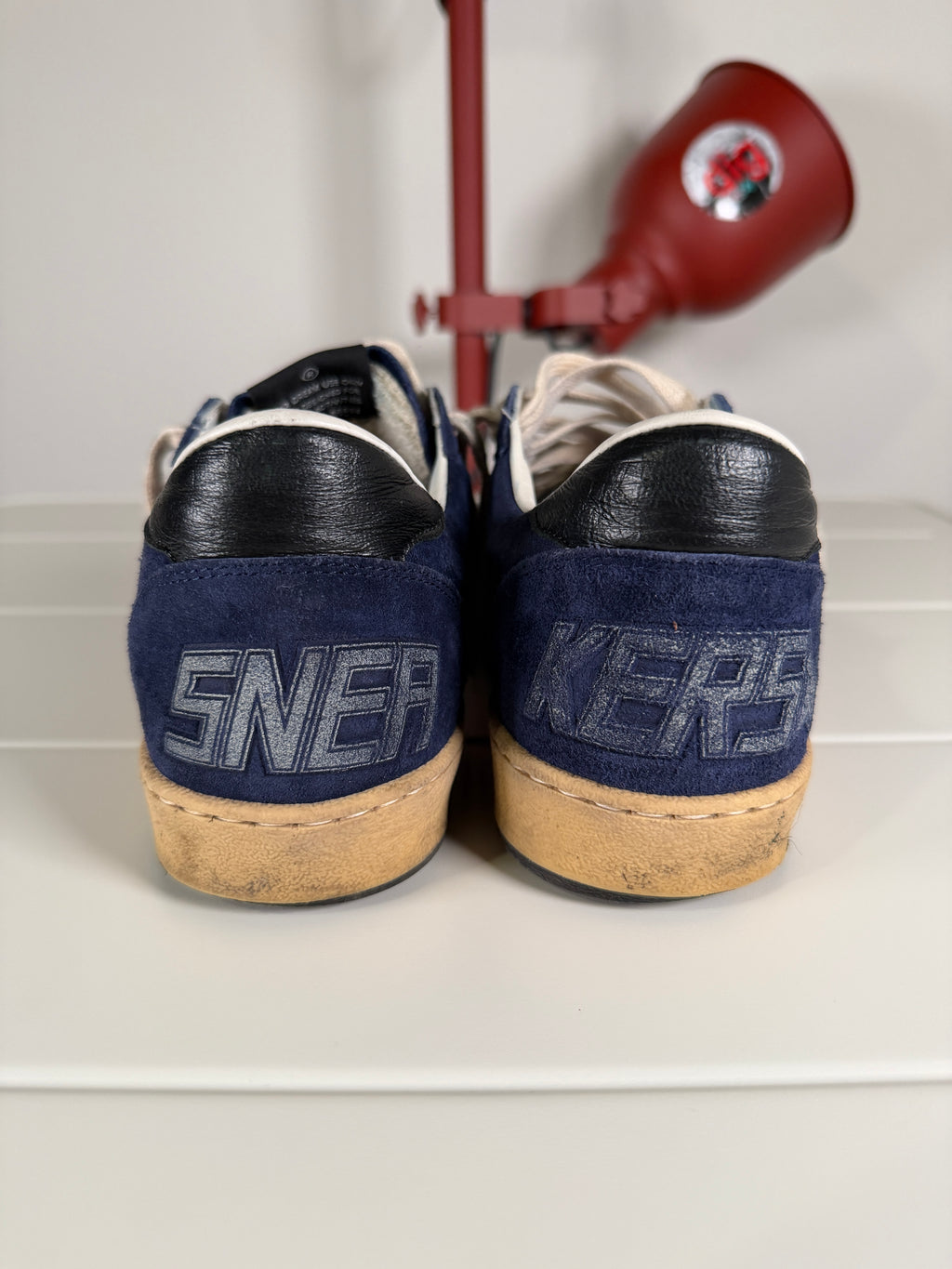 Golden Goose Navy Blue Suede Ballstars 41/8