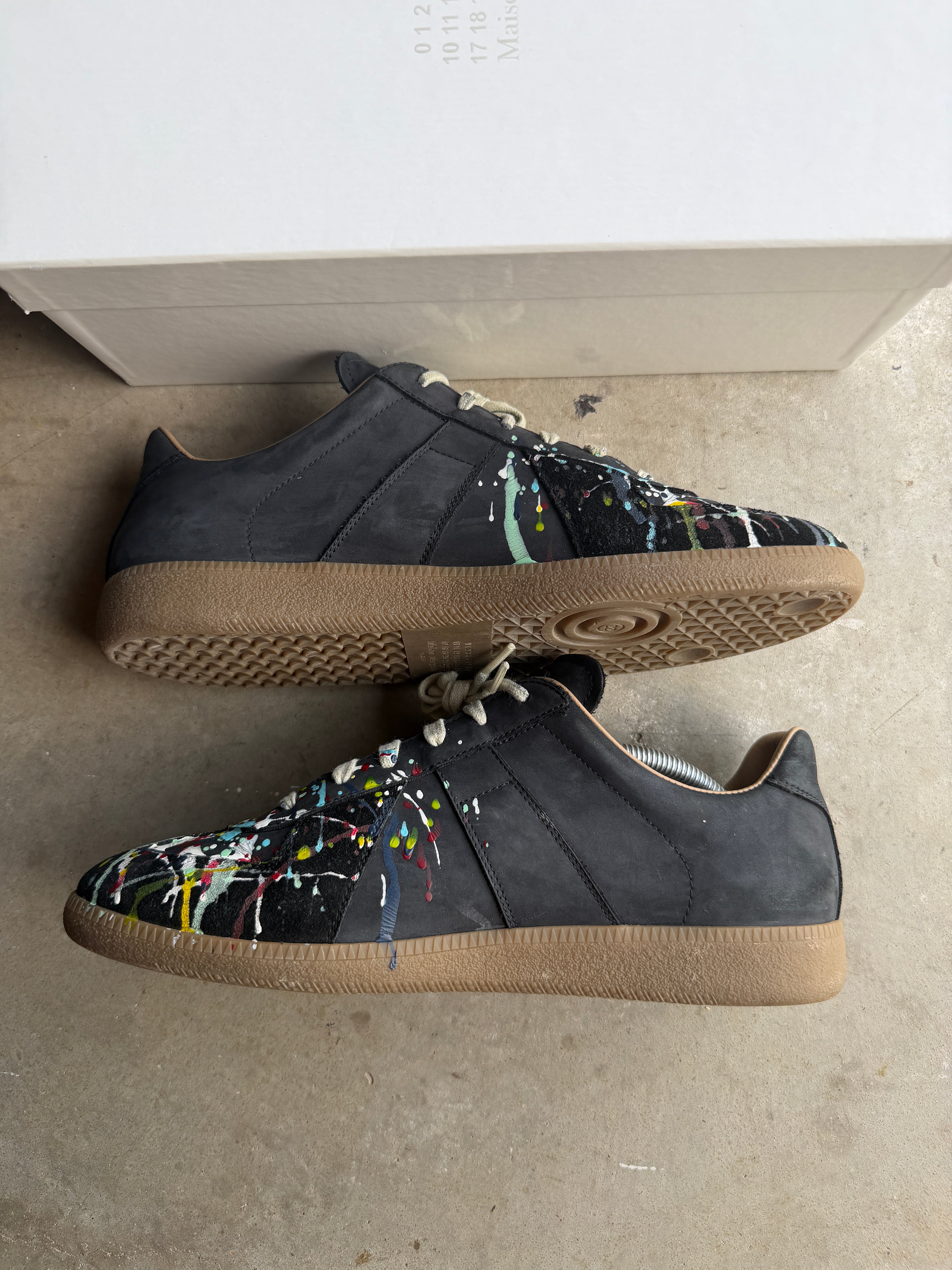 Maison Margiela Black Paint Splatter Gats 45/12