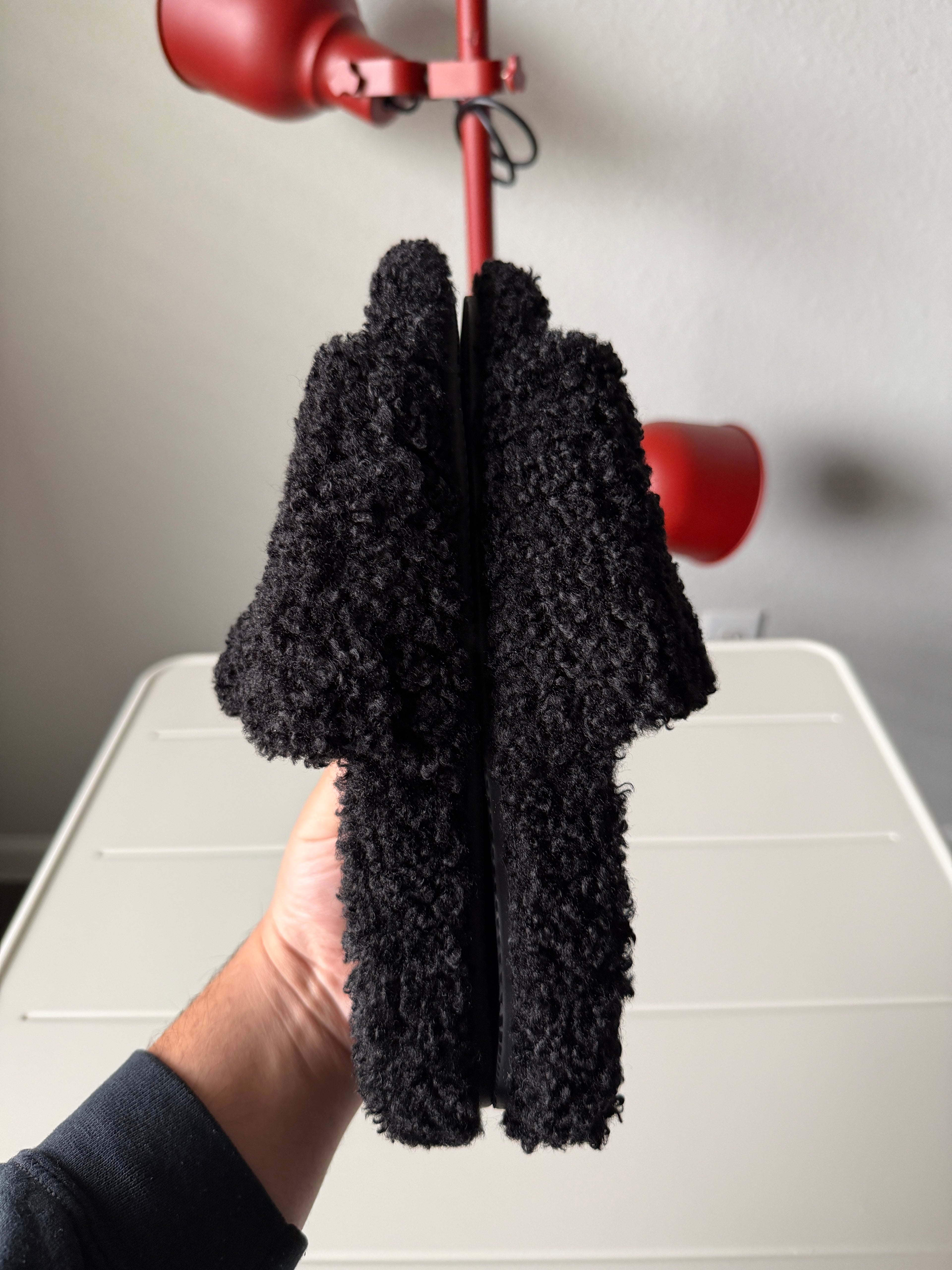 Balenciaga Paris City Fur Slides 41/8