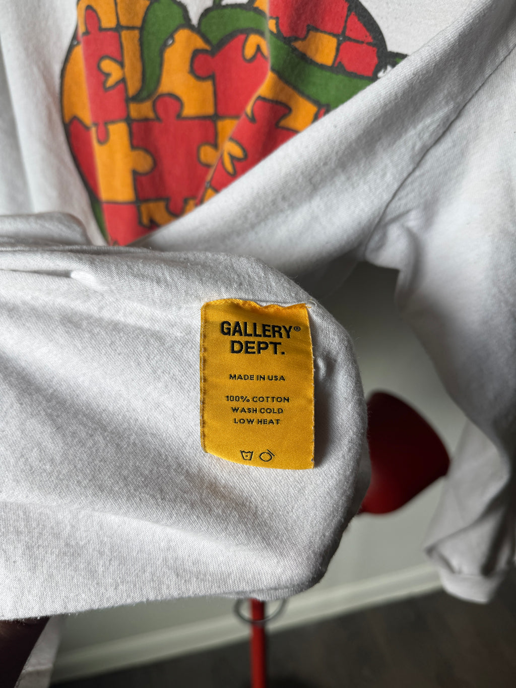 Gallery Dept. Puzzle Heart Long Sleeve Tee M