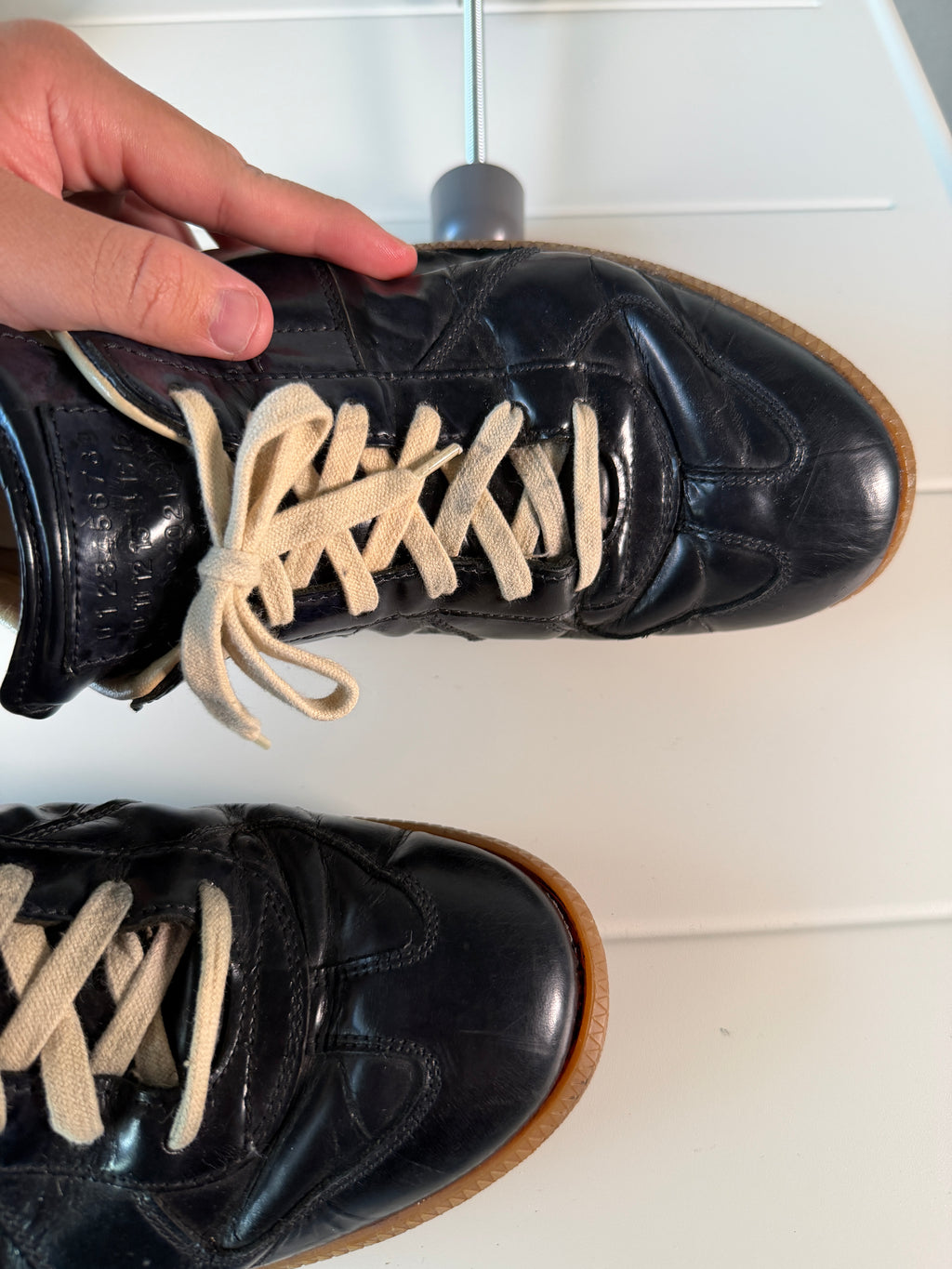 Maison Margiela Patent Leather Black Gum Gats 43/10