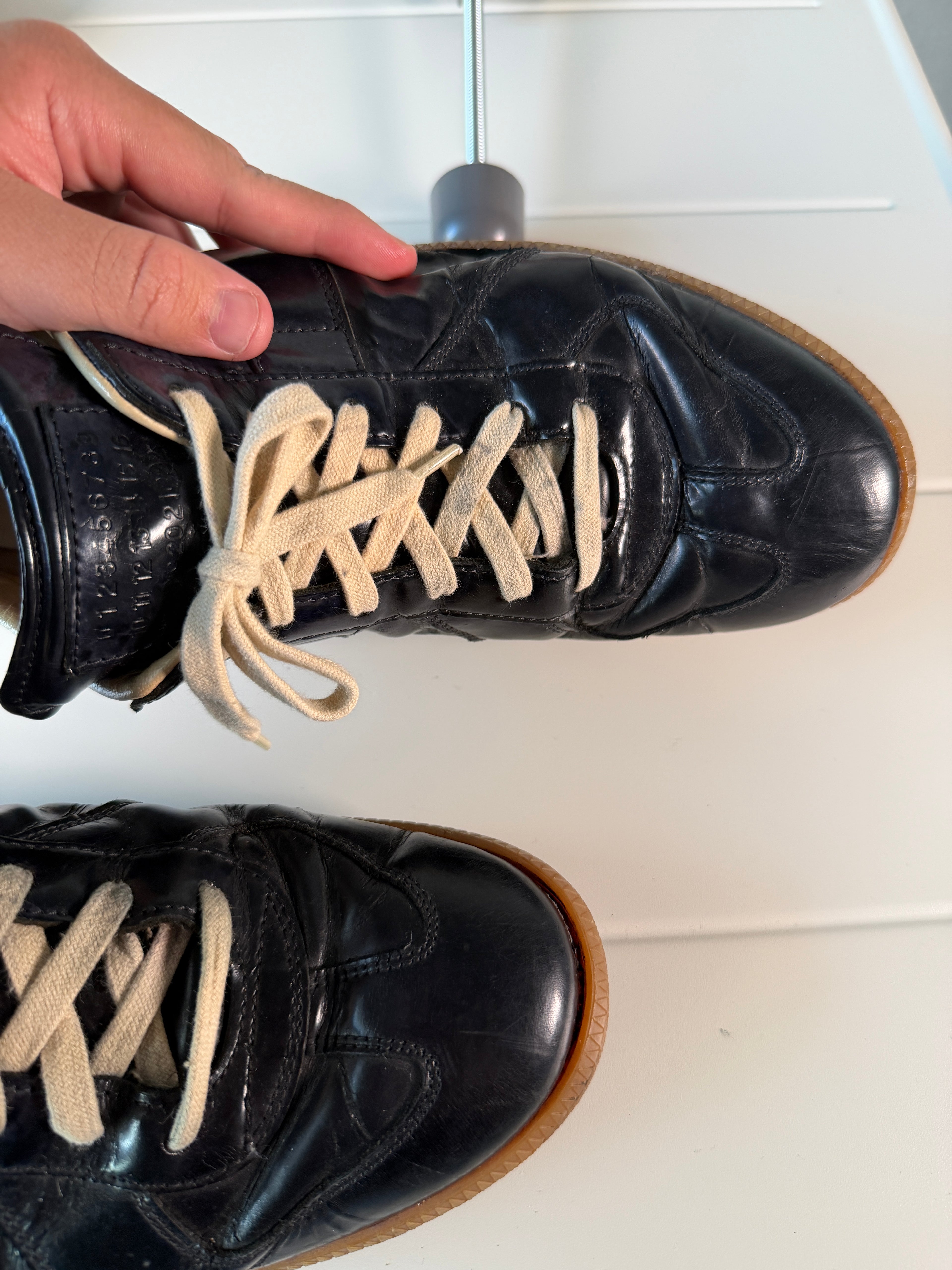 Maison Margiela Patent Leather Black Gum Gats 43/10