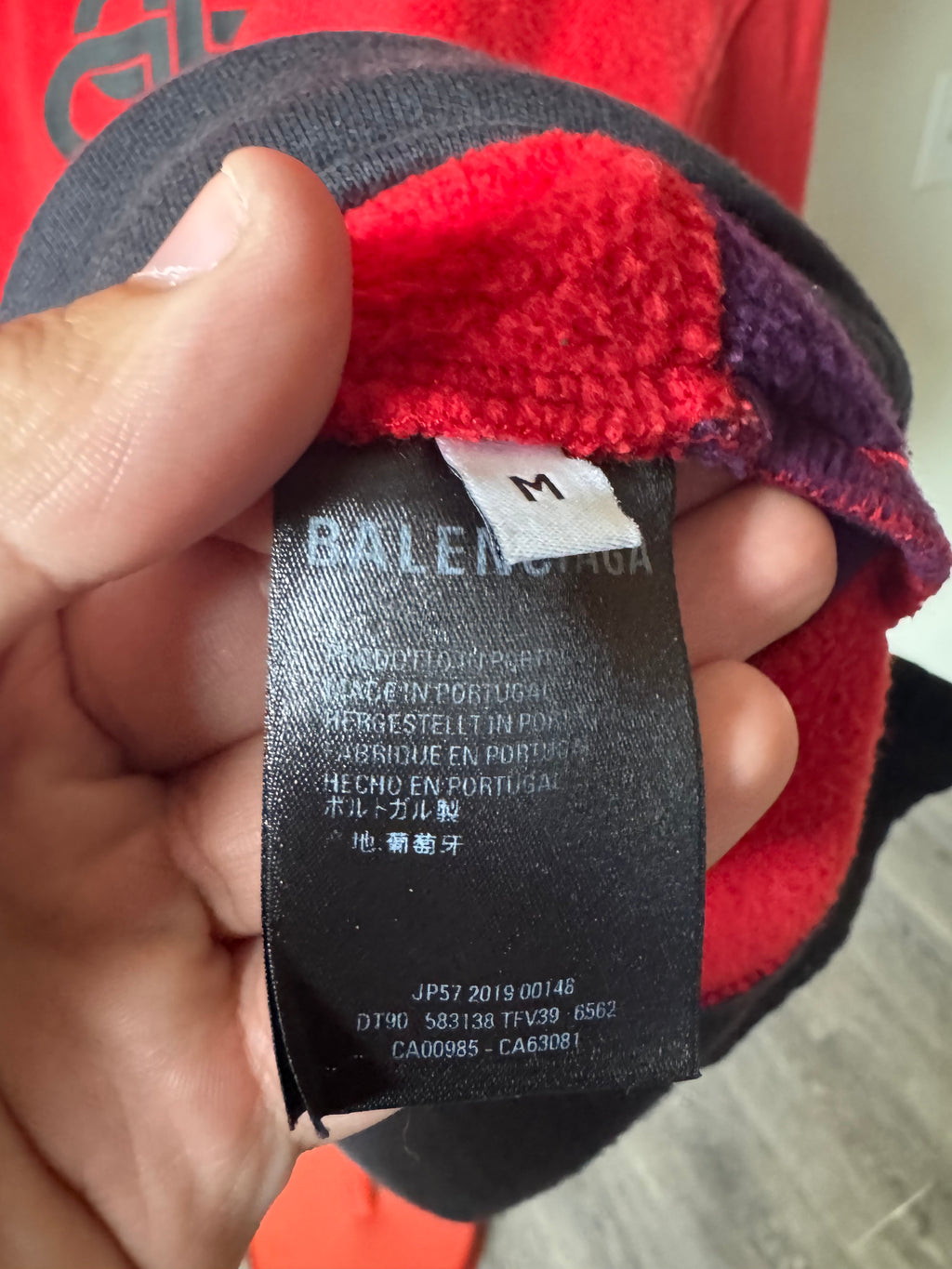 Balenciaga Quarter Zip Rive Gauche Sweatshirt Red M