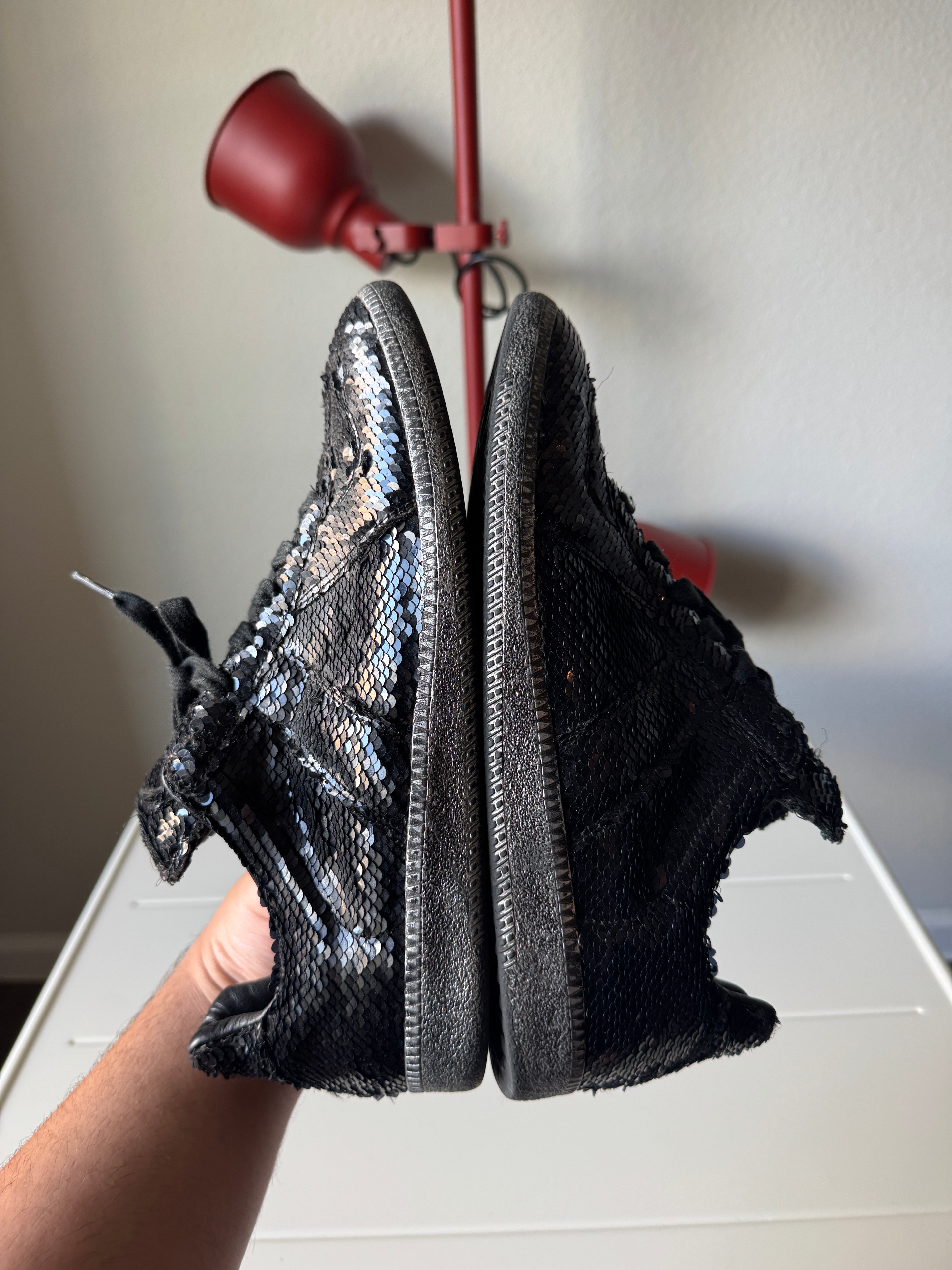 Maison Margiela Black Glitter Gats 41/8