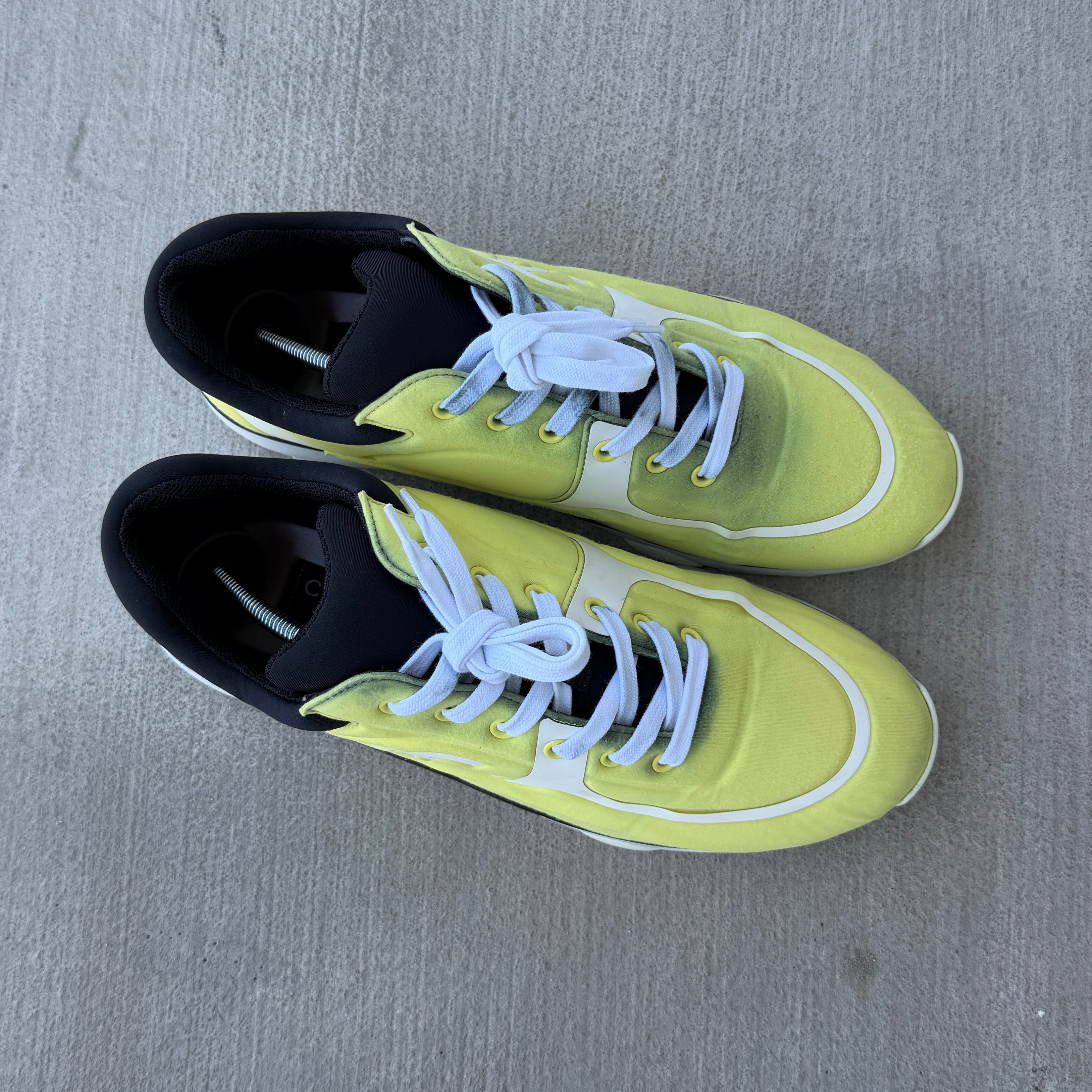 Chanel Neon Yellow Neoprene Runners 43/10